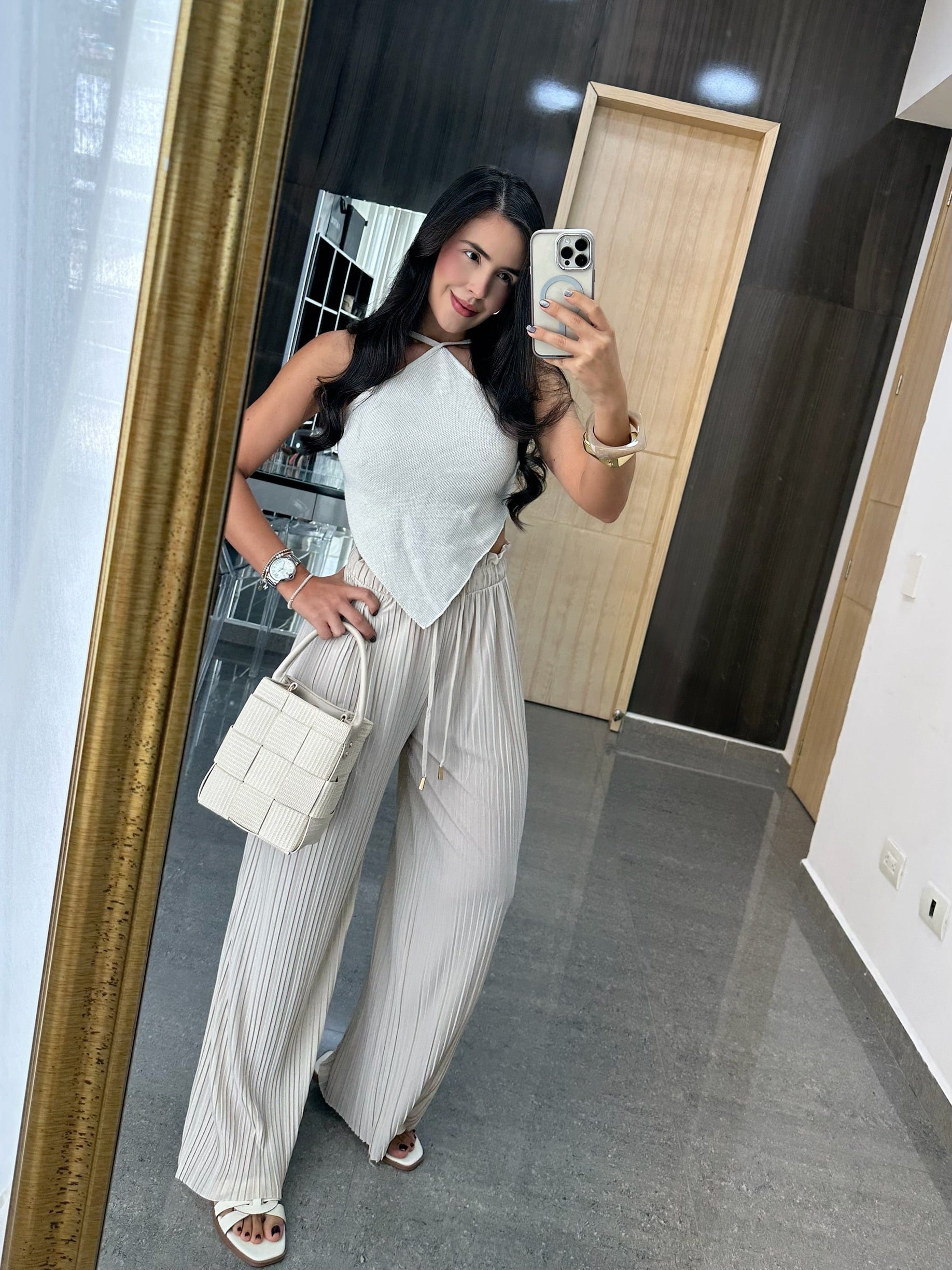 PANTALON LEONOR BEIGE - imagen 2