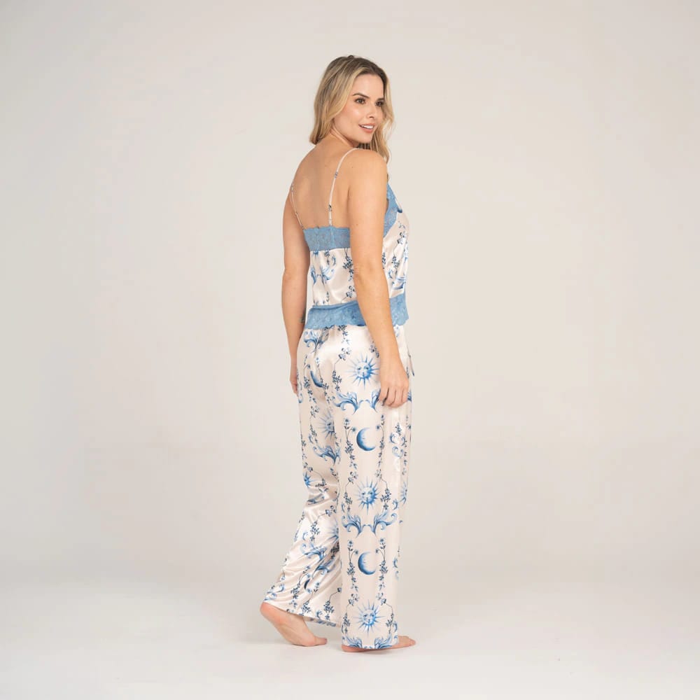 Pantalón Satin Estampado Santorini. - imagen 3