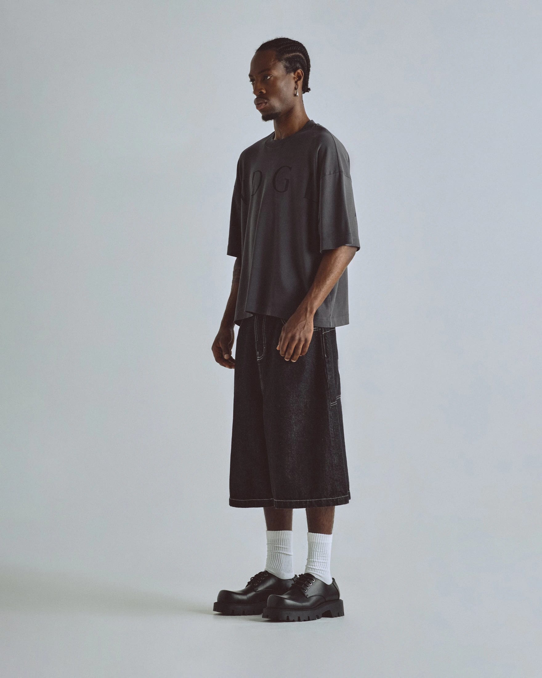 Basics UNDGLD Denim Jort Black - imagen 4