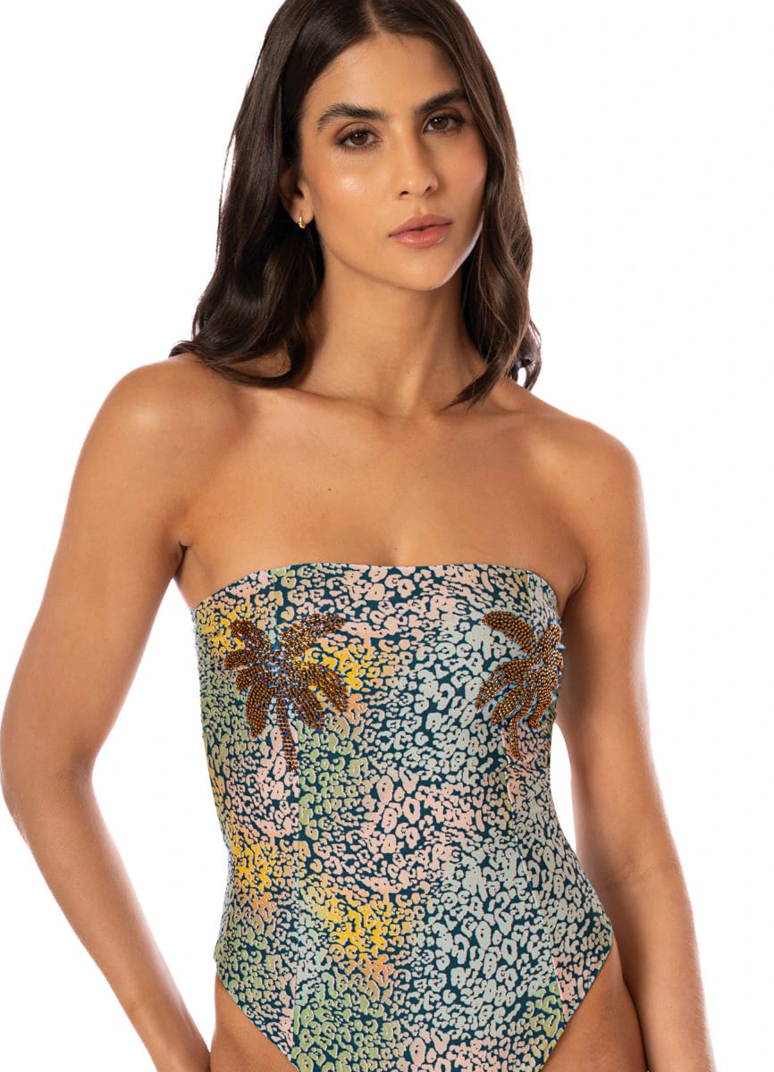 Maaji Jungle Jam Ohana Signature Cut Bandeau One Piece - imagen 3