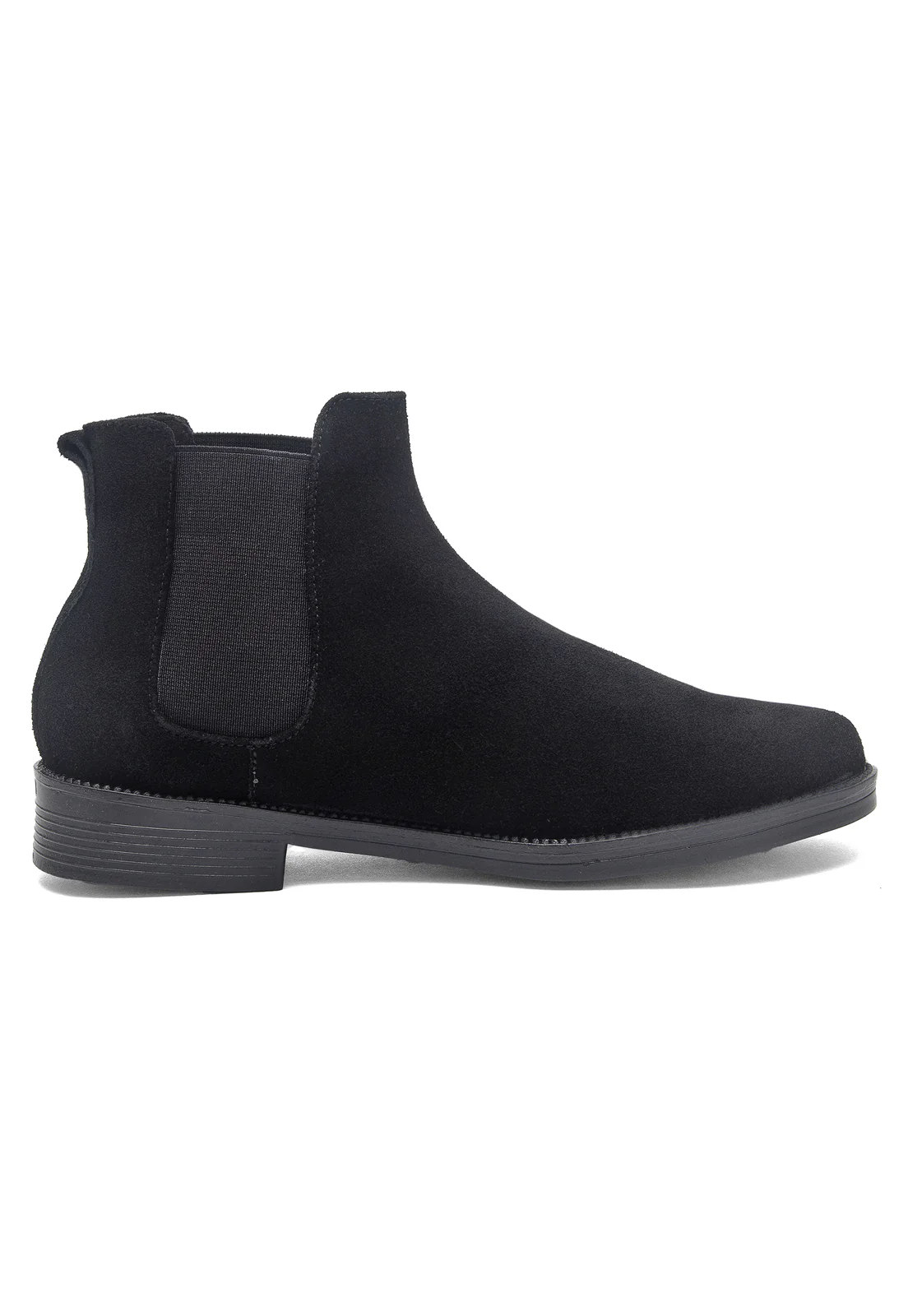 Botines chelsea negros en gamuza. - imagen 4