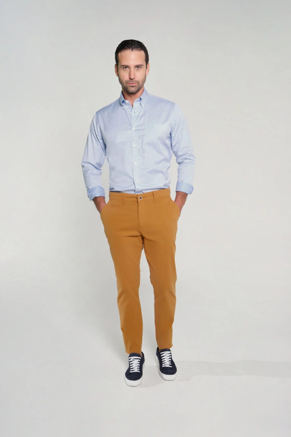 Pantalón Chino Slim Fit Dril Camel - imagen 6