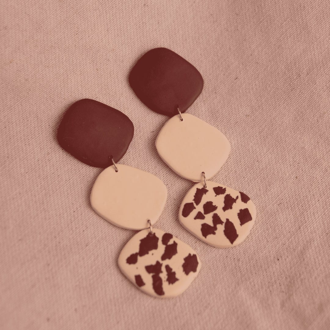 Aretes Circe Cow Print - imagen 2