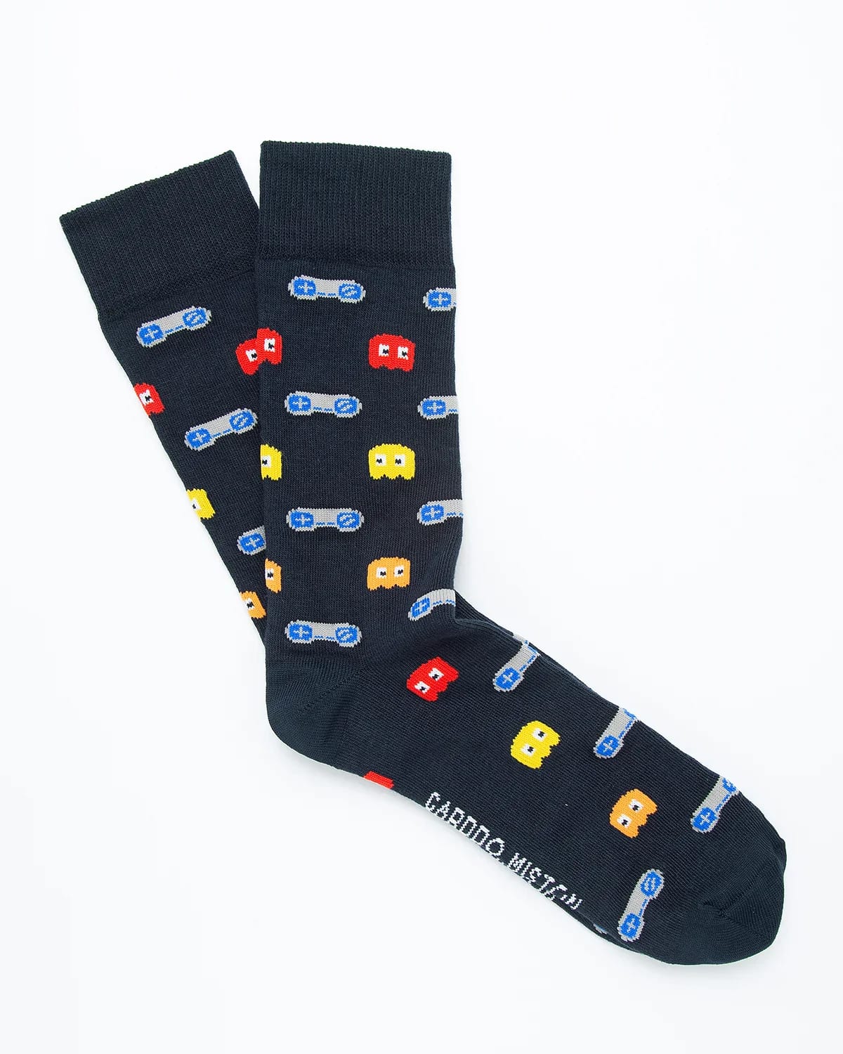 Medias Algodón Estampado Pacman - Fondo Azul - imagen 3