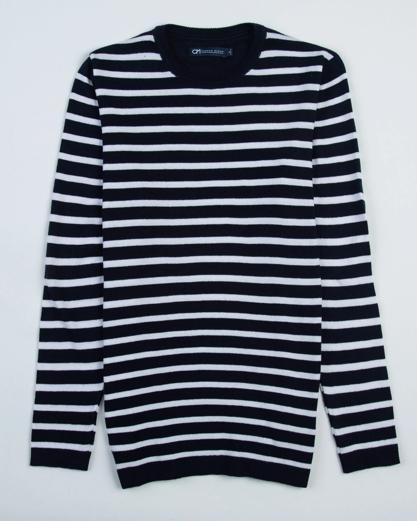 Saco Cuello Redondo Algodón Raya Blanca - imagen 5