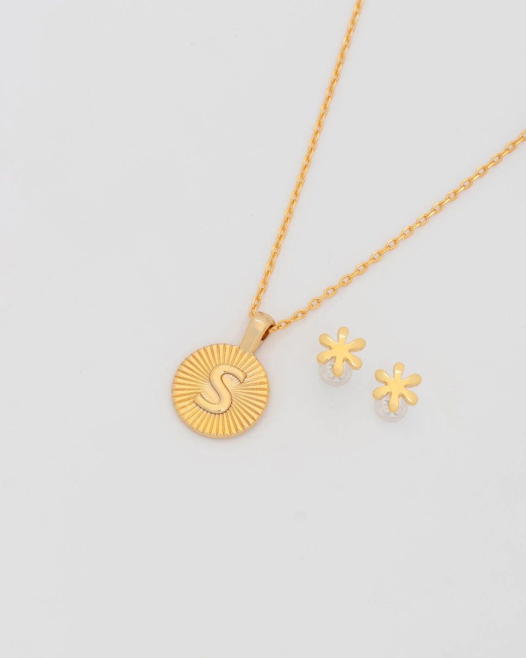 Collar Letra Destellos + Aretes - imagen 6