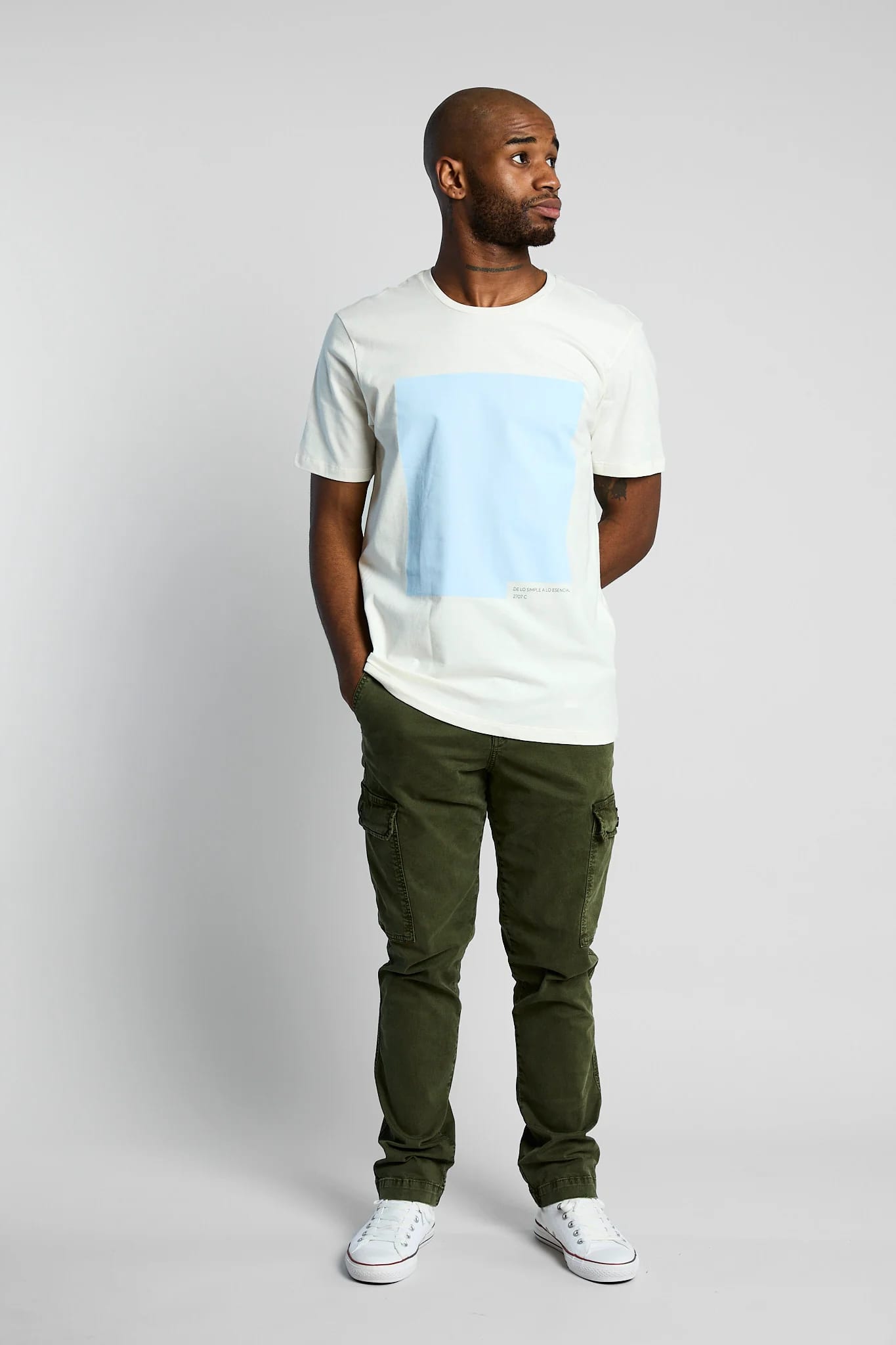 Camiseta cuadro azul claro - imagen 3