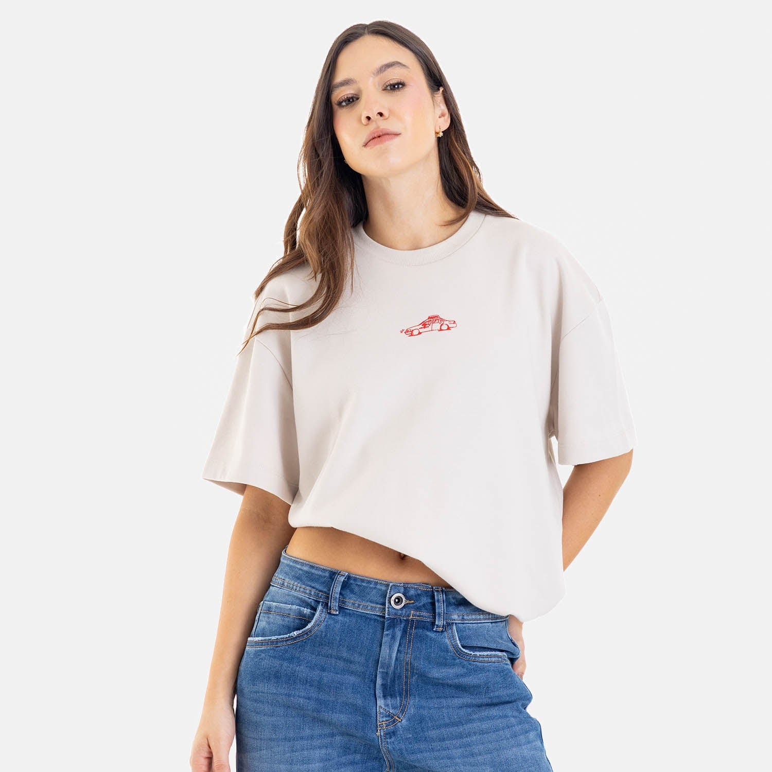 Boxy Fit City Sketch Tee Sand - imagen 7