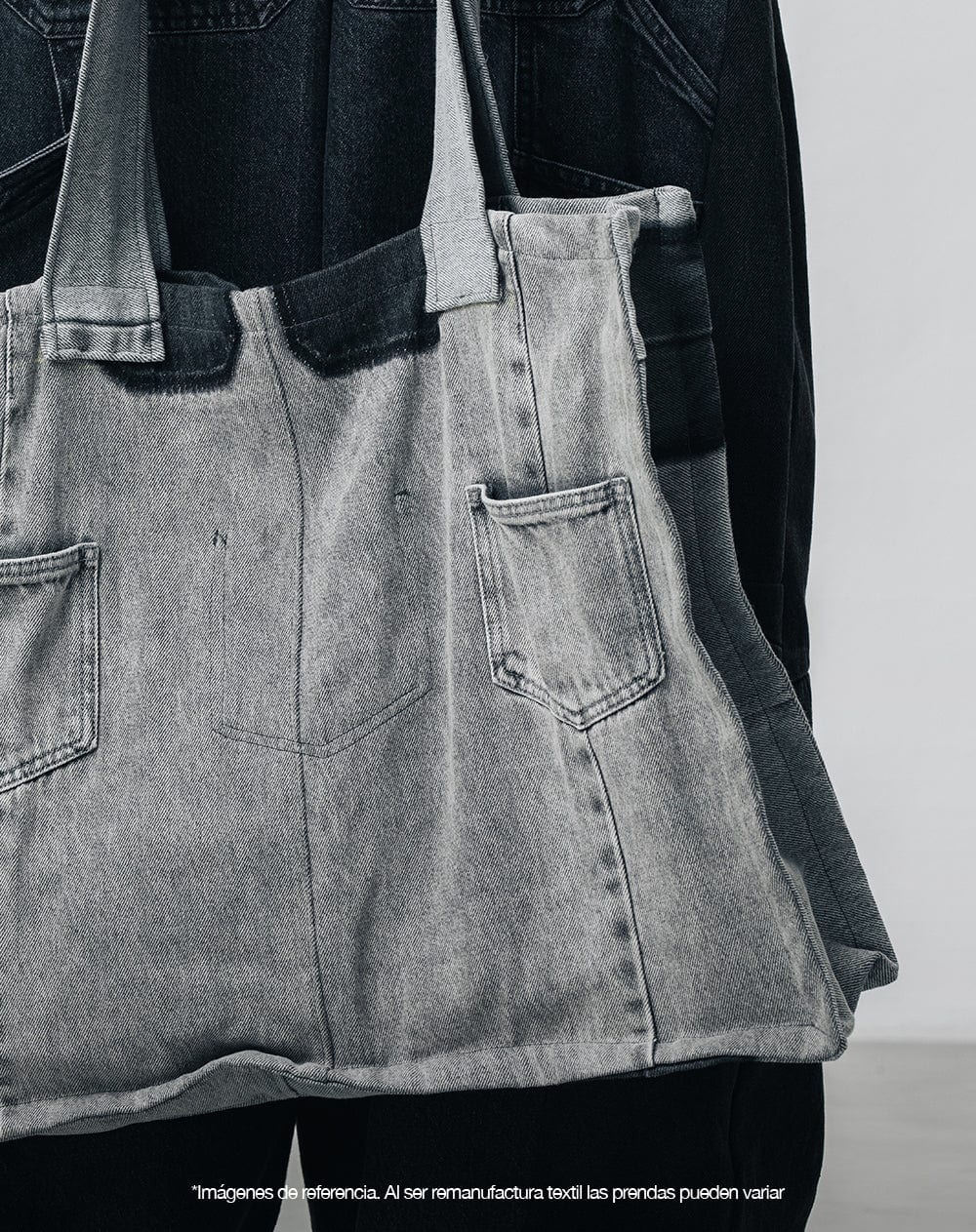 Tote bag denim maxi remanufacturado Gef x Alejandro Crocker mujer - imagen 6