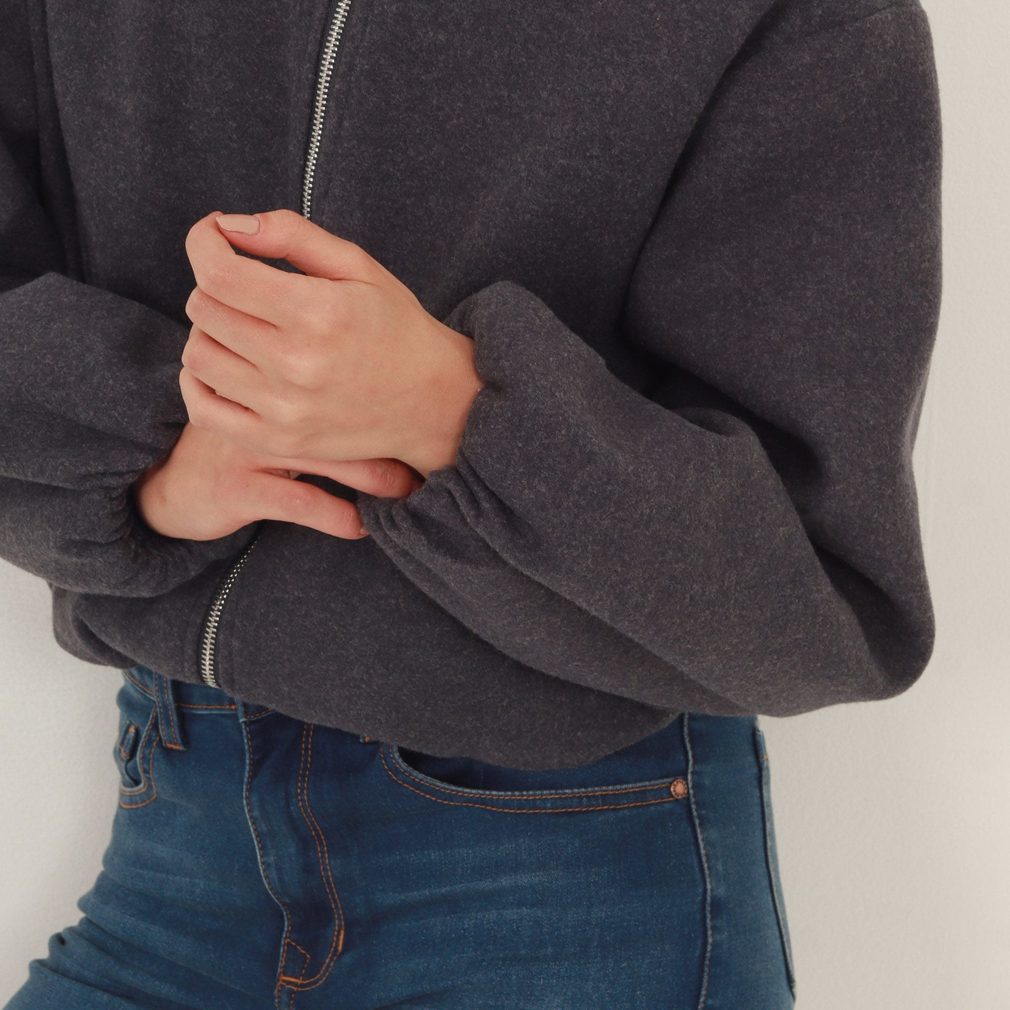 Chaqueta bomber cuello redondo - imagen 7