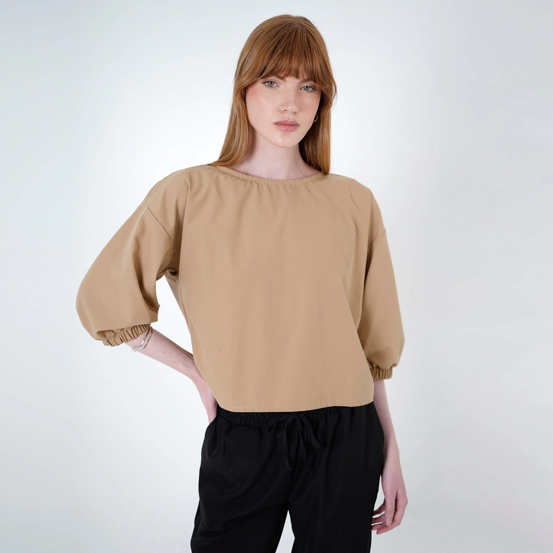 Blusa Cuello Redondo Manga 3/Cuartos - imagen 5