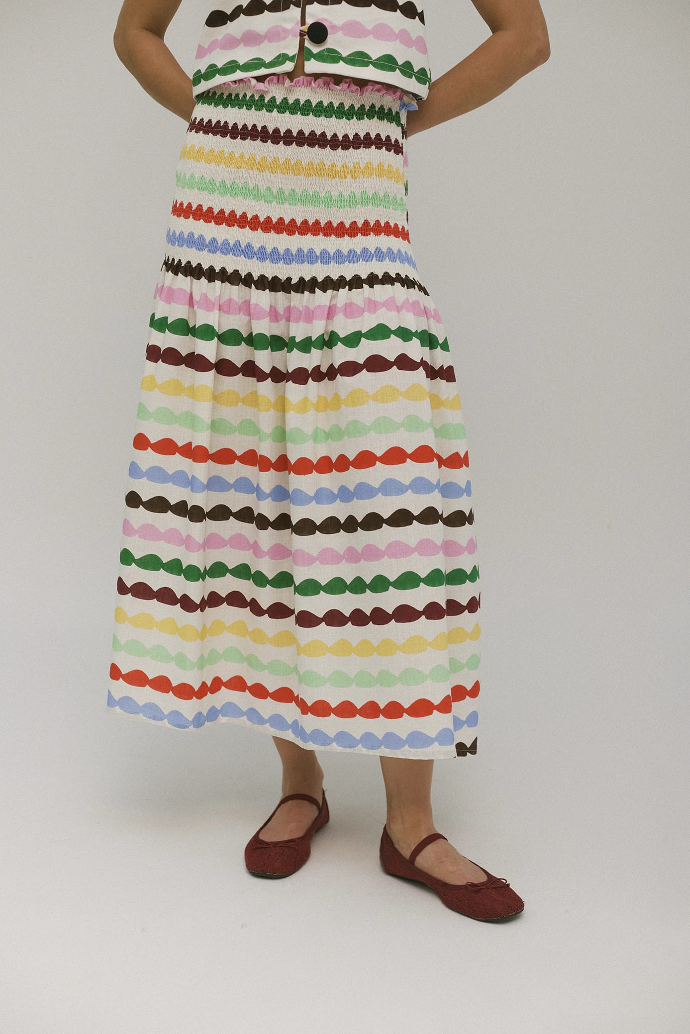Falda Shirred Glaseado Arcoiris - imagen 6