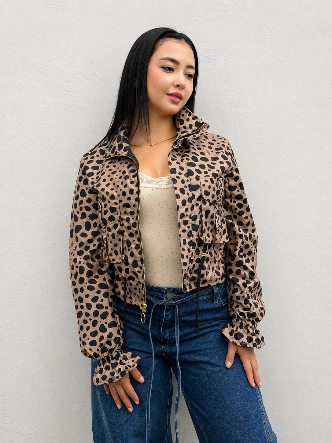 Chaqueta Corta Estampada Animal Print - imagen 2