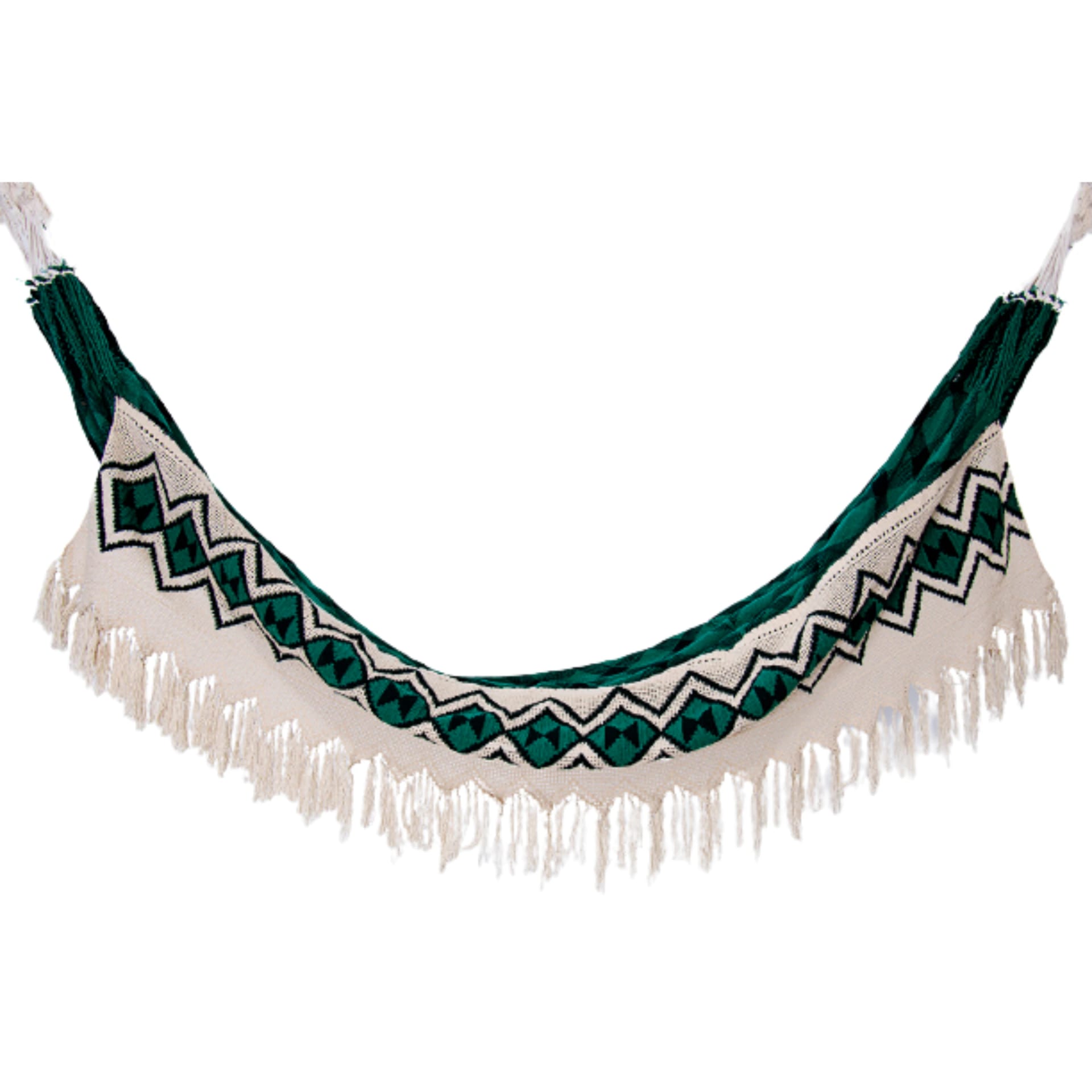 Hamaca Wayuu Verde/Beige - imagen 1