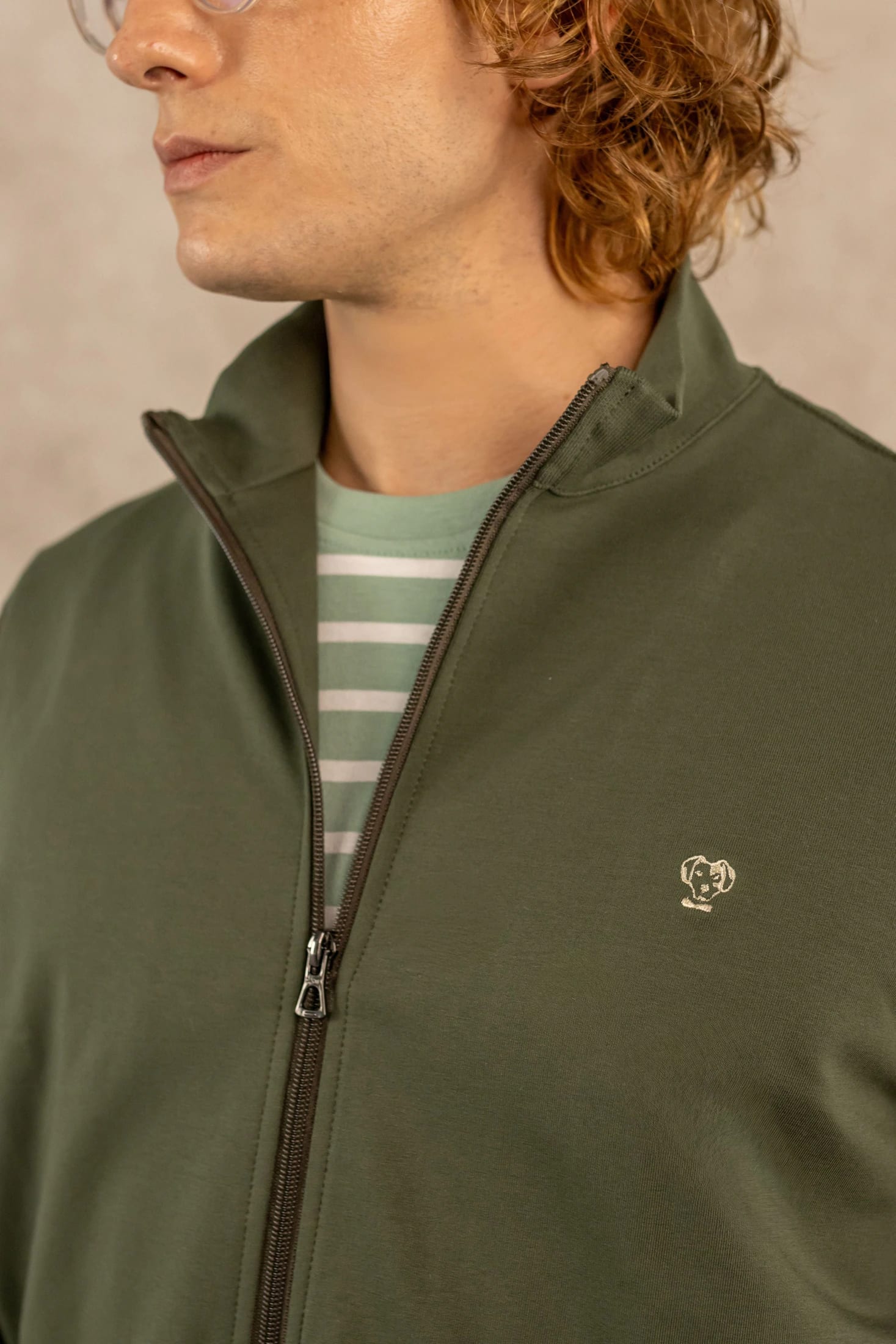 Full-Zip Antimanchas Verde Militar - imagen 5