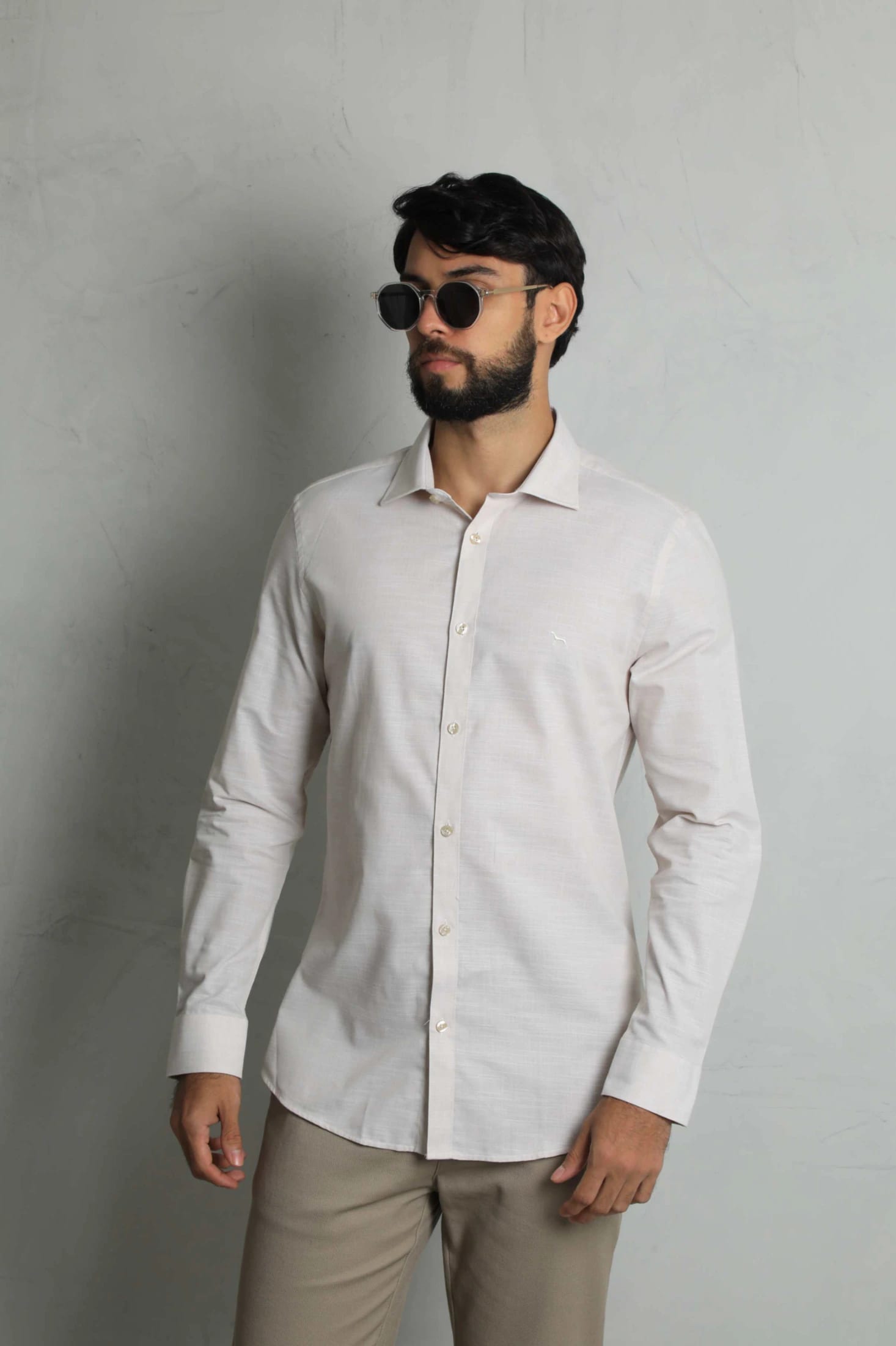 Camisa Manga Larga Khaki - imagen 4