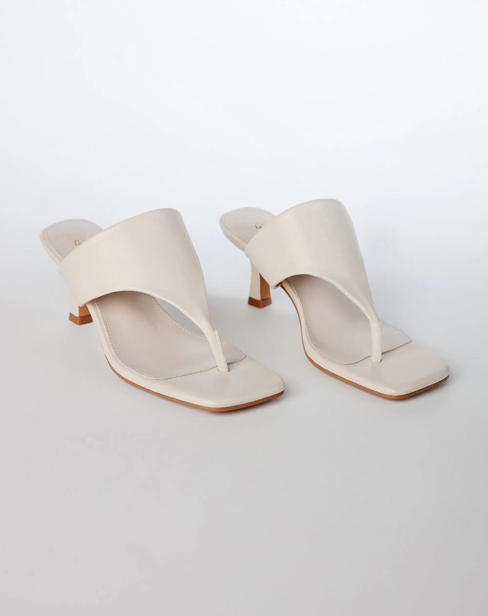 Sandalias de tacón mule crudo mujer - imagen 1