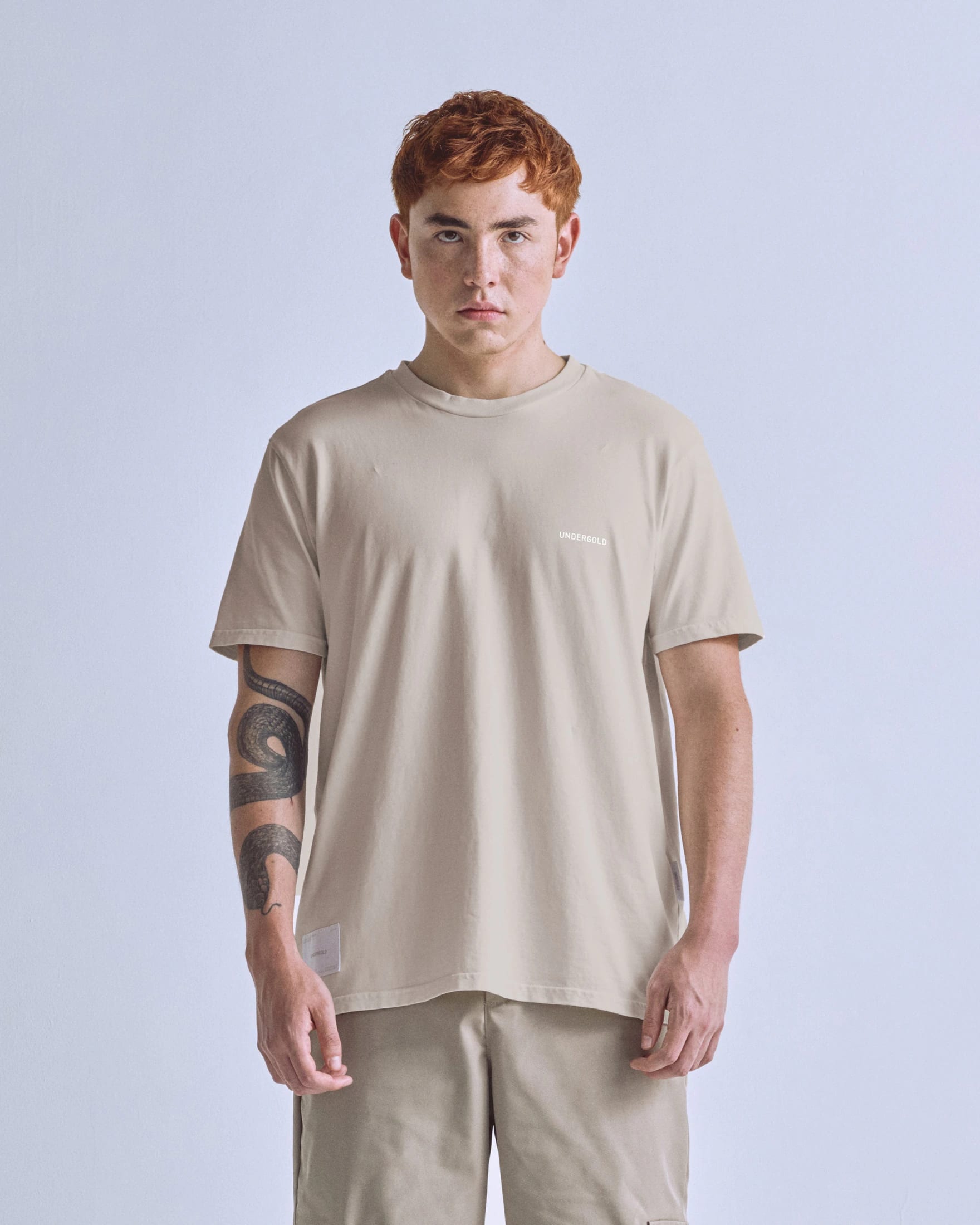 Basics Tiny Logo Regular Fit T-shirt Cream - imagen 2