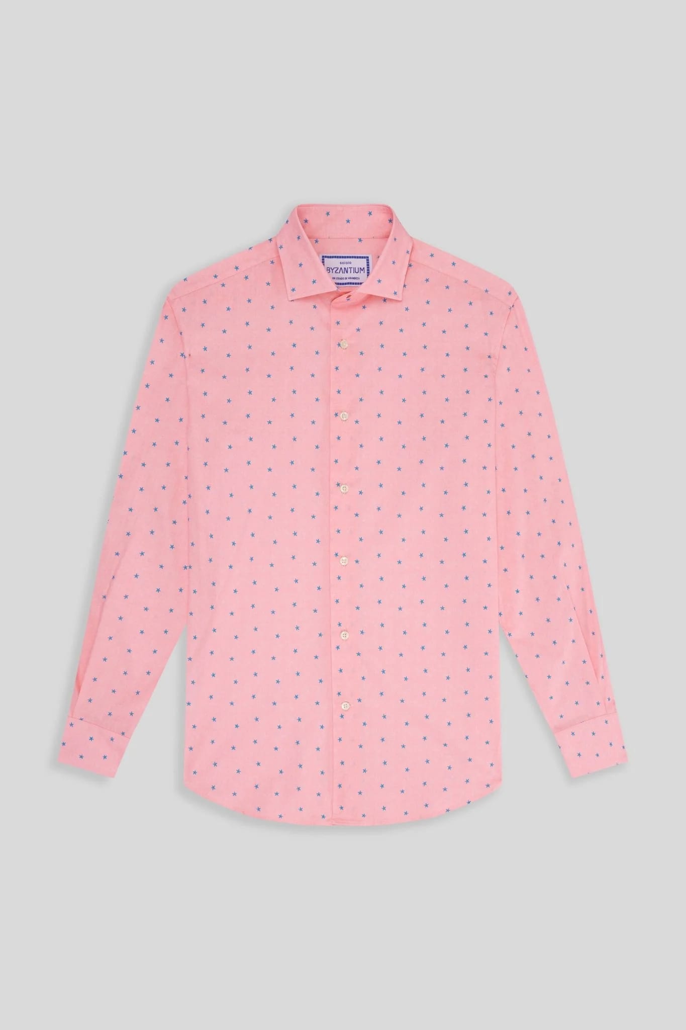 Men's cotton shirt pink estelle - imagen 4