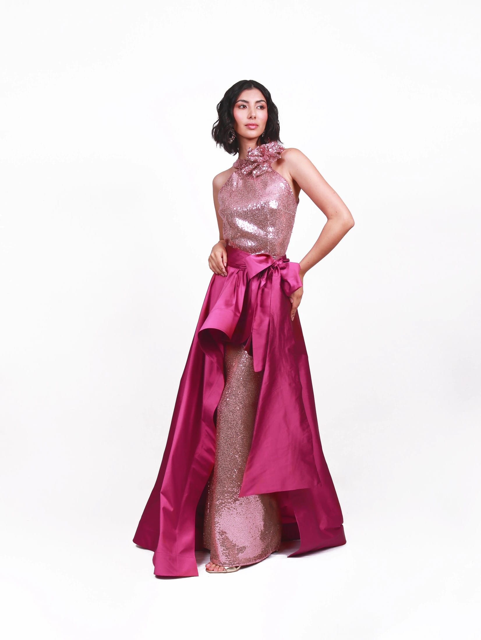 VESTIDO BIANCA CON SOBRE FALDA - imagen 4
