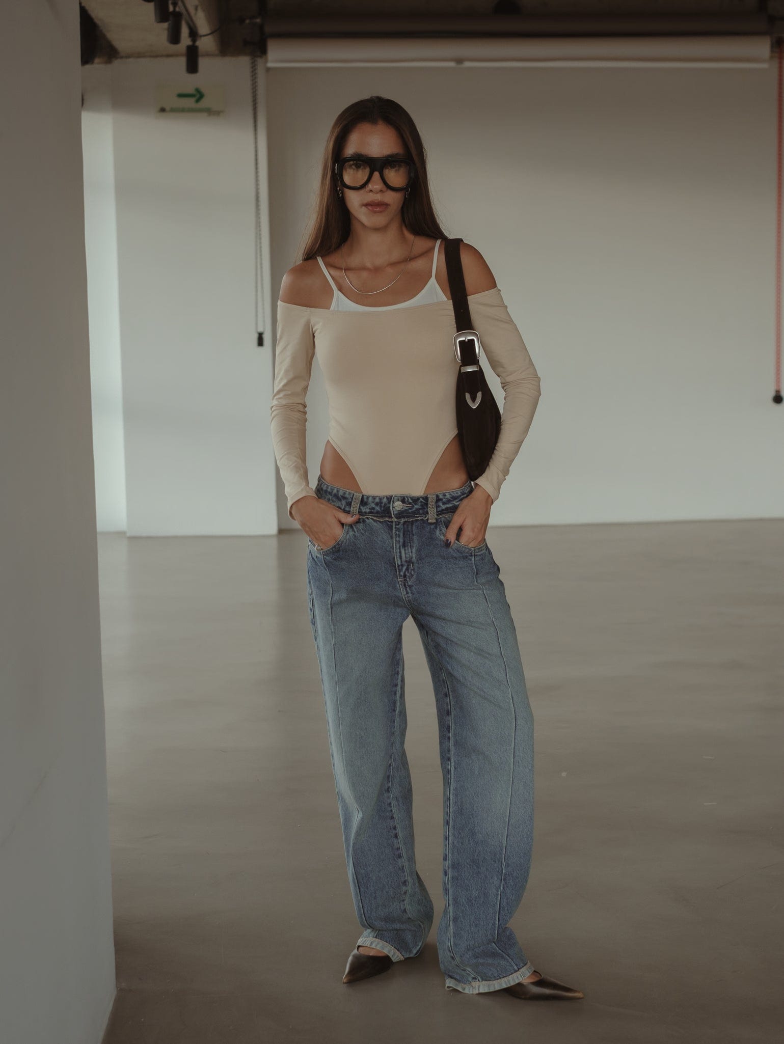 SPLIT LEG STRAIGHT JEAN - SOFT CLASSIC BLUE - imagen 2