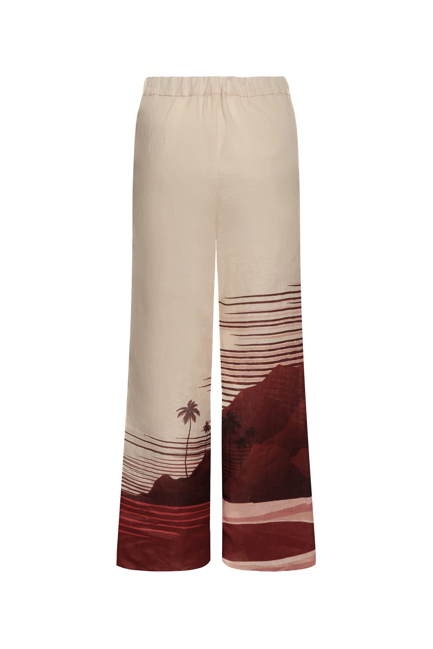 San Benito Linen Pants / Red Tropical Landscape - imagen 3