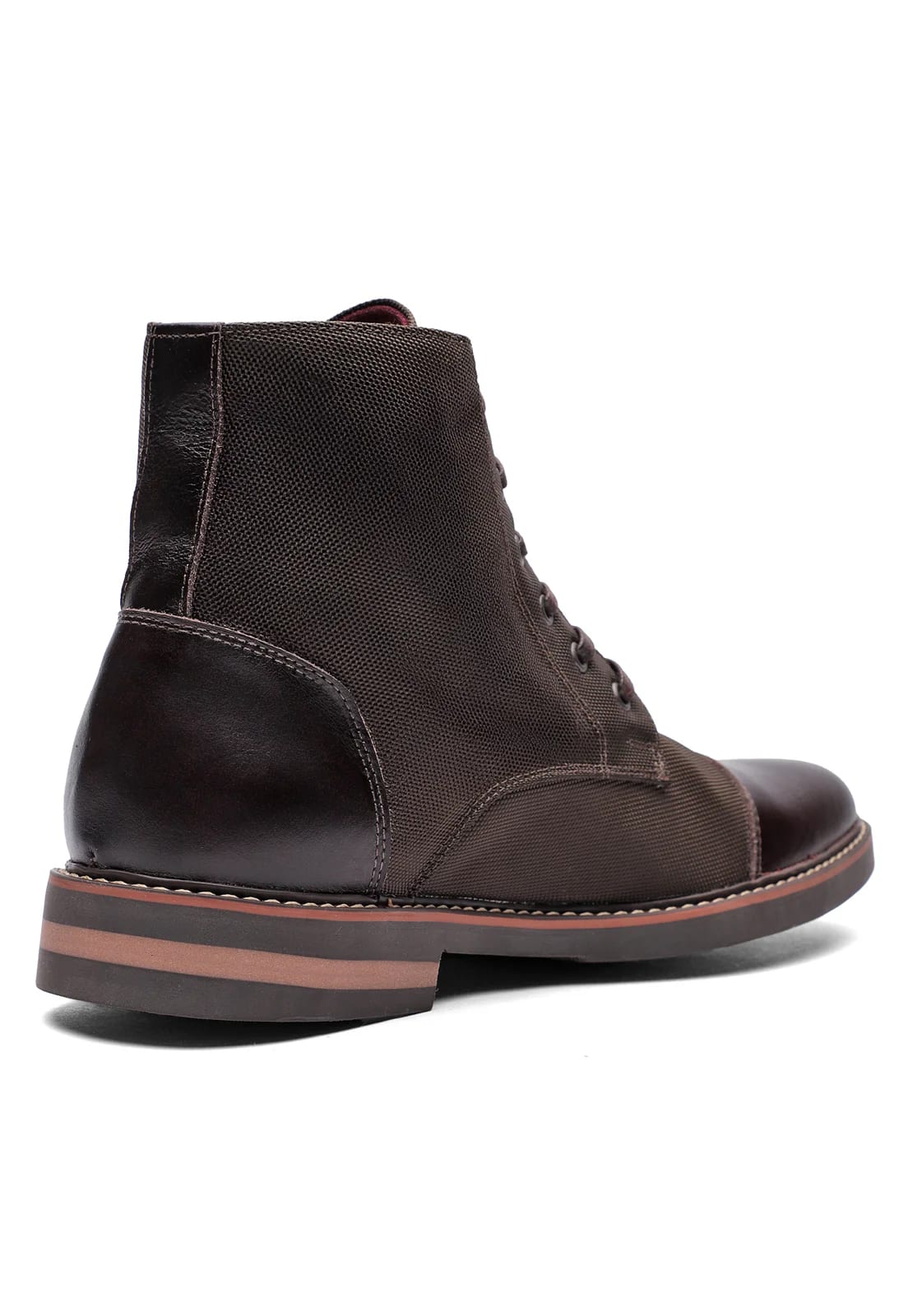 Botas cafes en lona y cuero - imagen 6