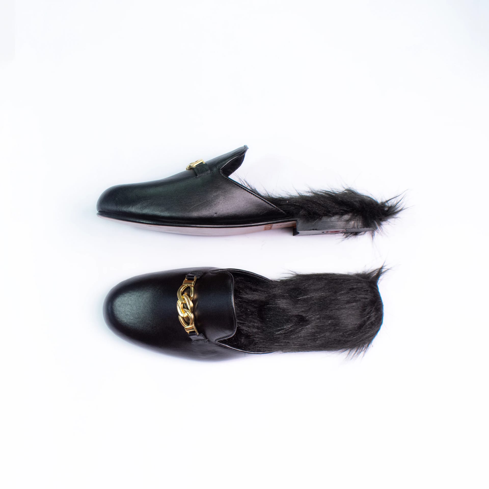 Slippers mules felpa negra - imagen 2