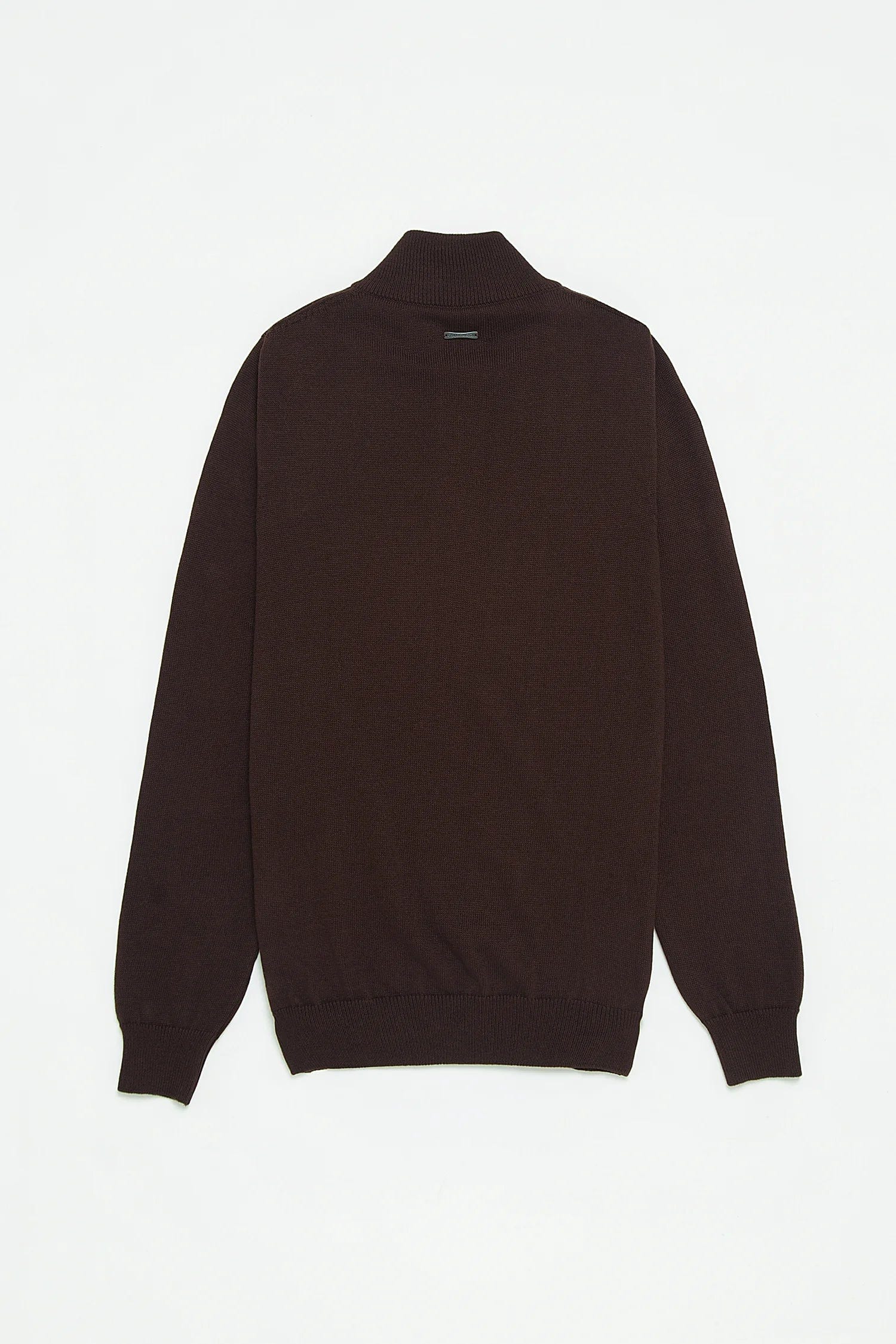 Saco Half Zip Algodón Chocolate - imagen 4