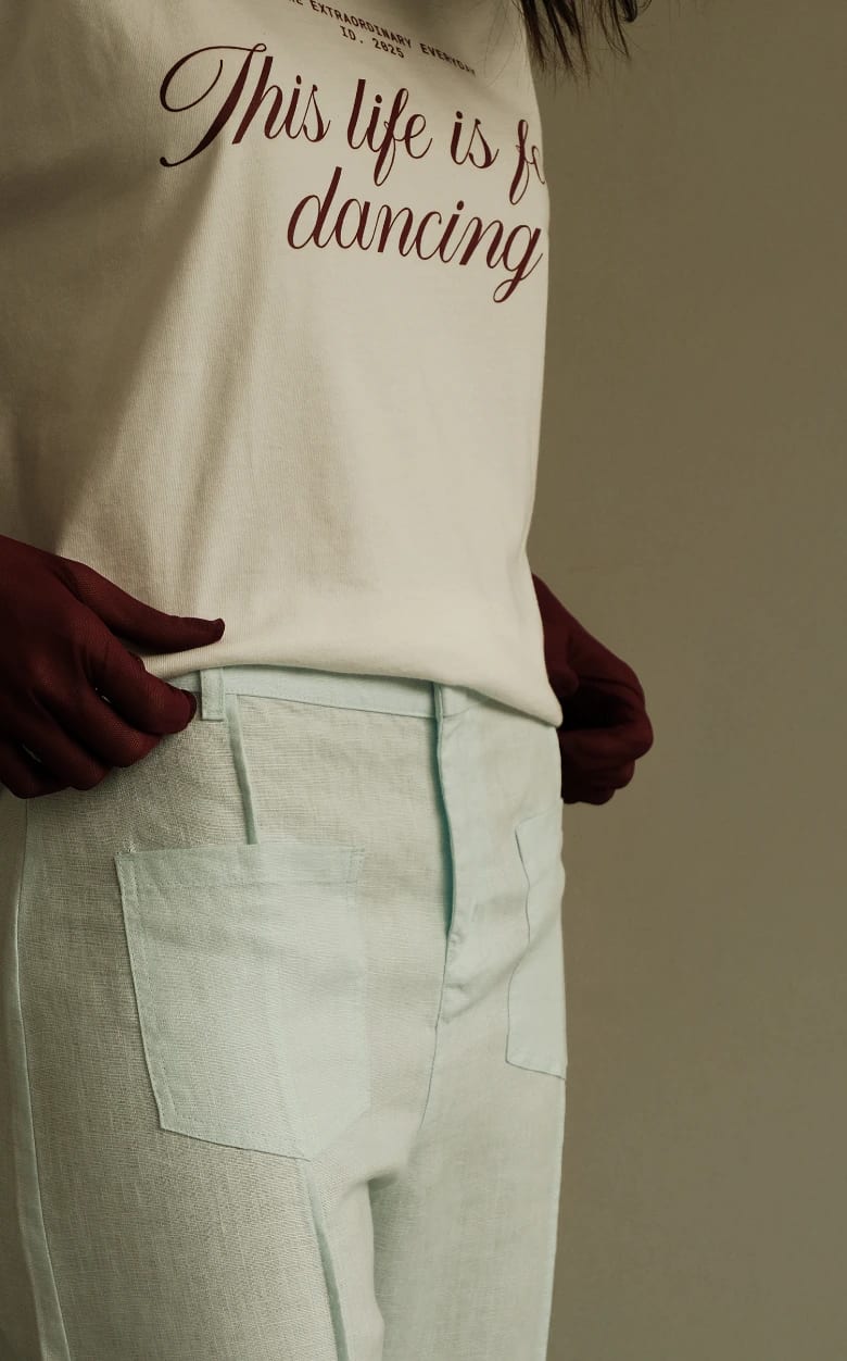 Pantalón Aire de lino | Azul claro - imagen 5
