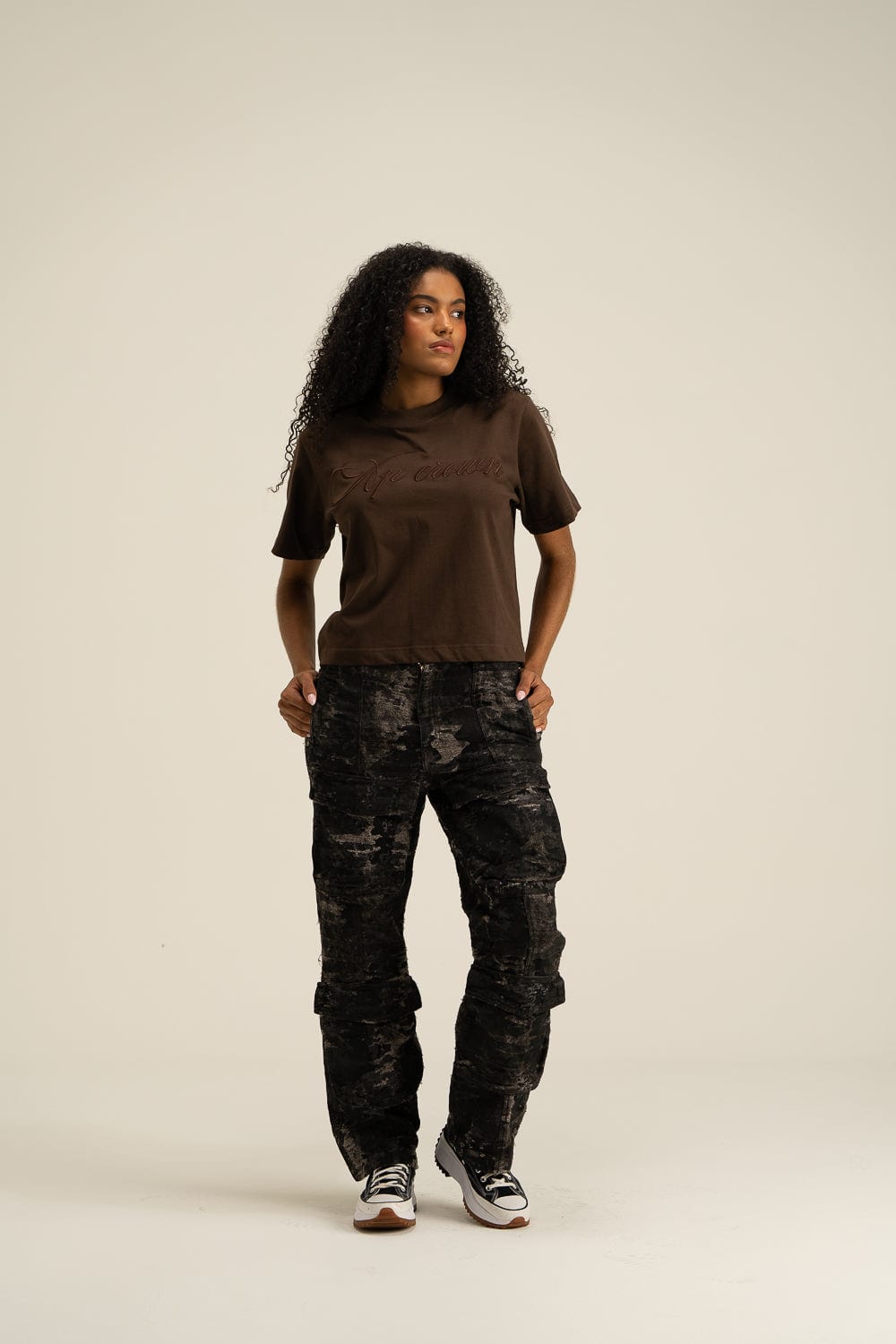 CRUX BROWN FEM CROP TOP - imagen 1