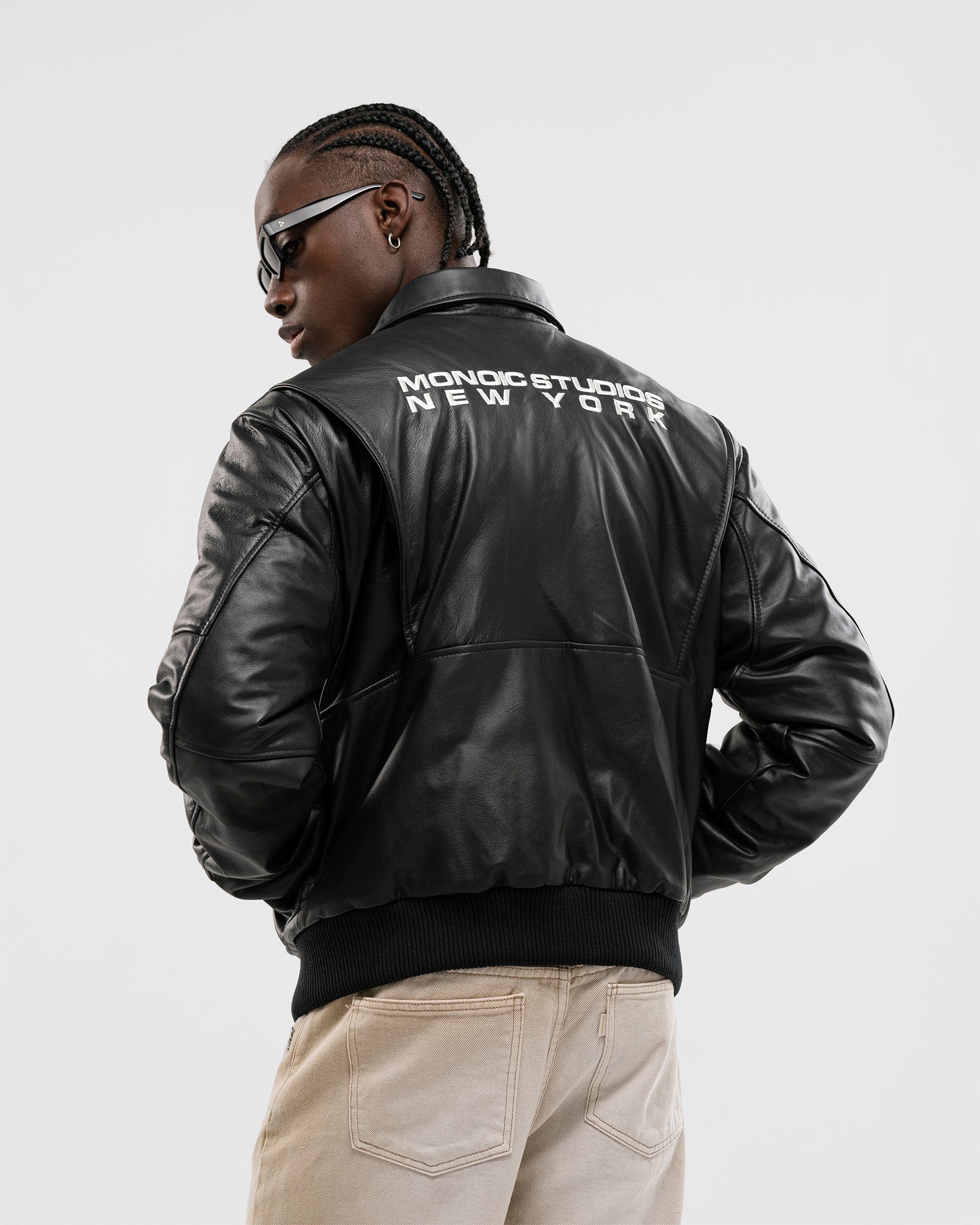 Edición Limitada | Chaqueta de Cuero Aviador - Negro - imagen 2