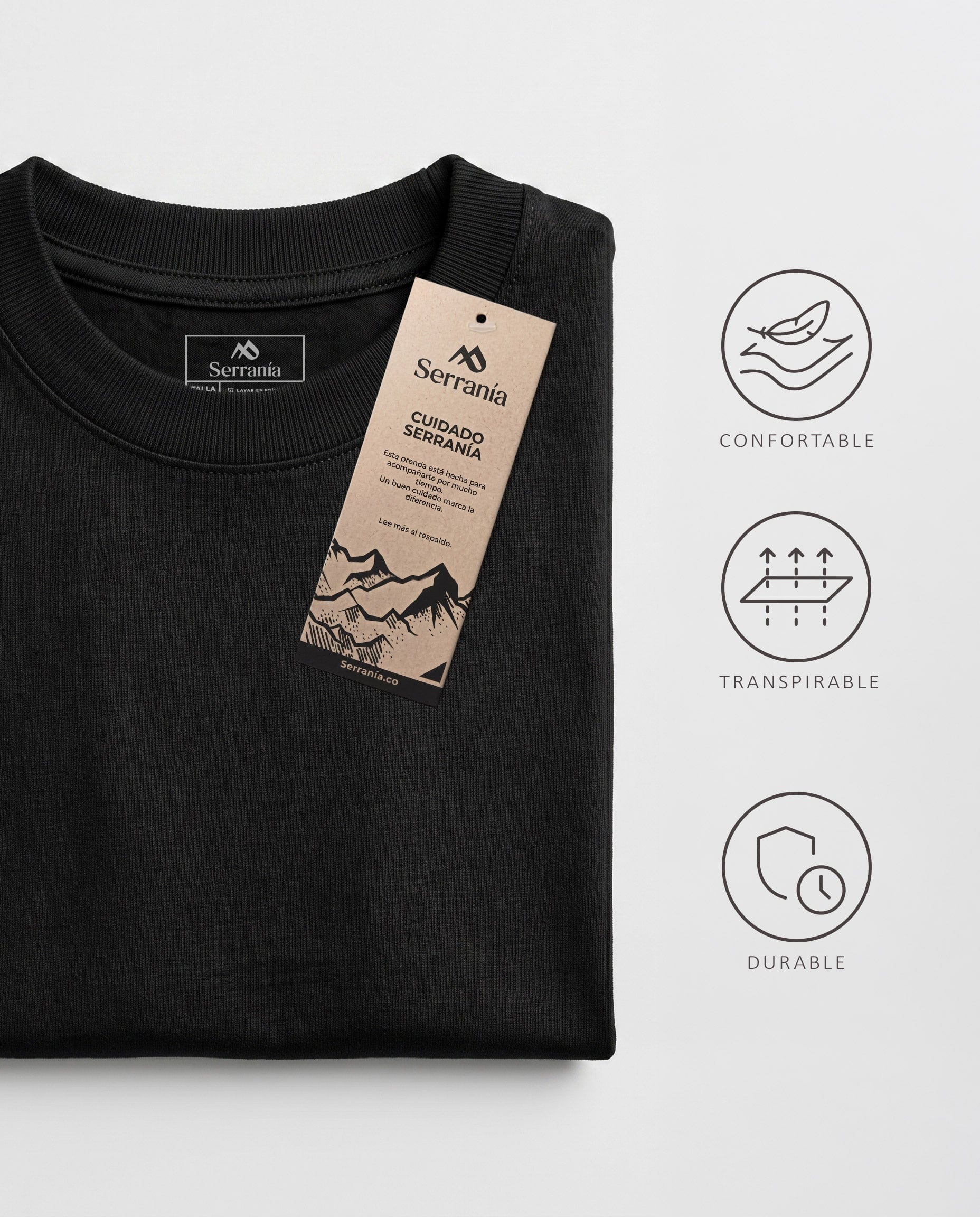 Camiseta Slim Fit Negra - imagen 3