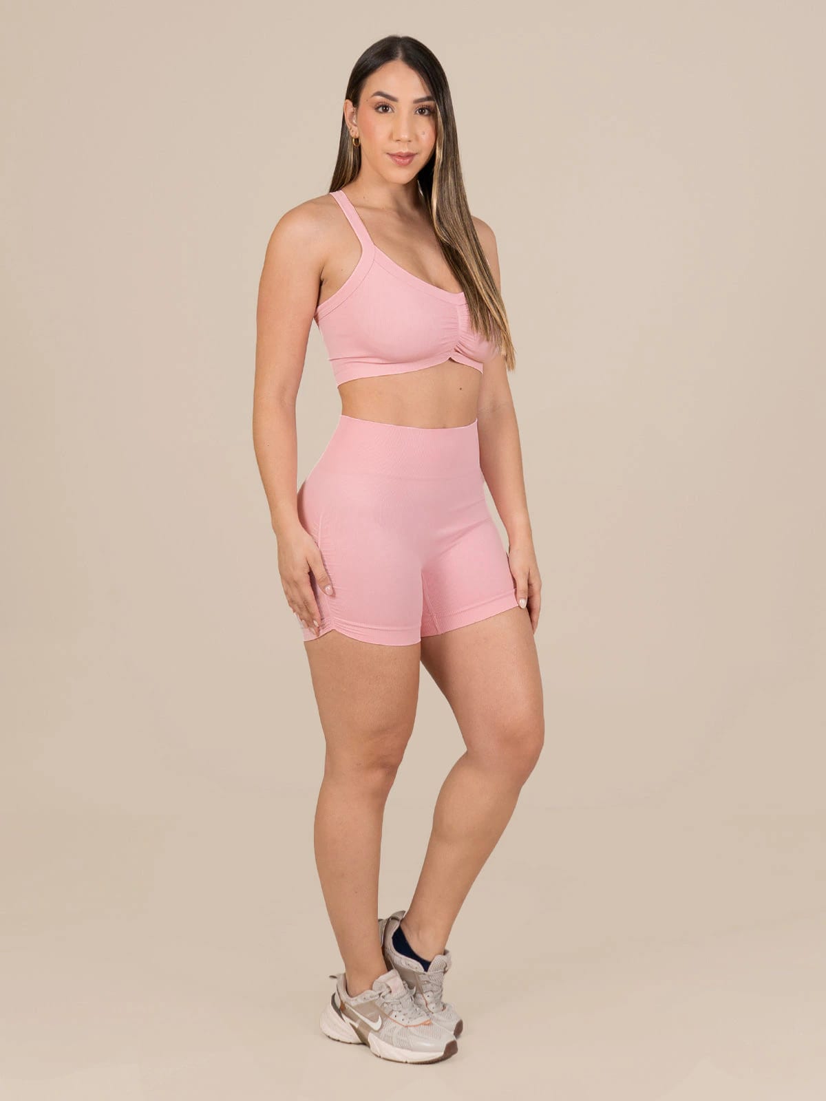 Talia short set seamless rosa - imagen 1