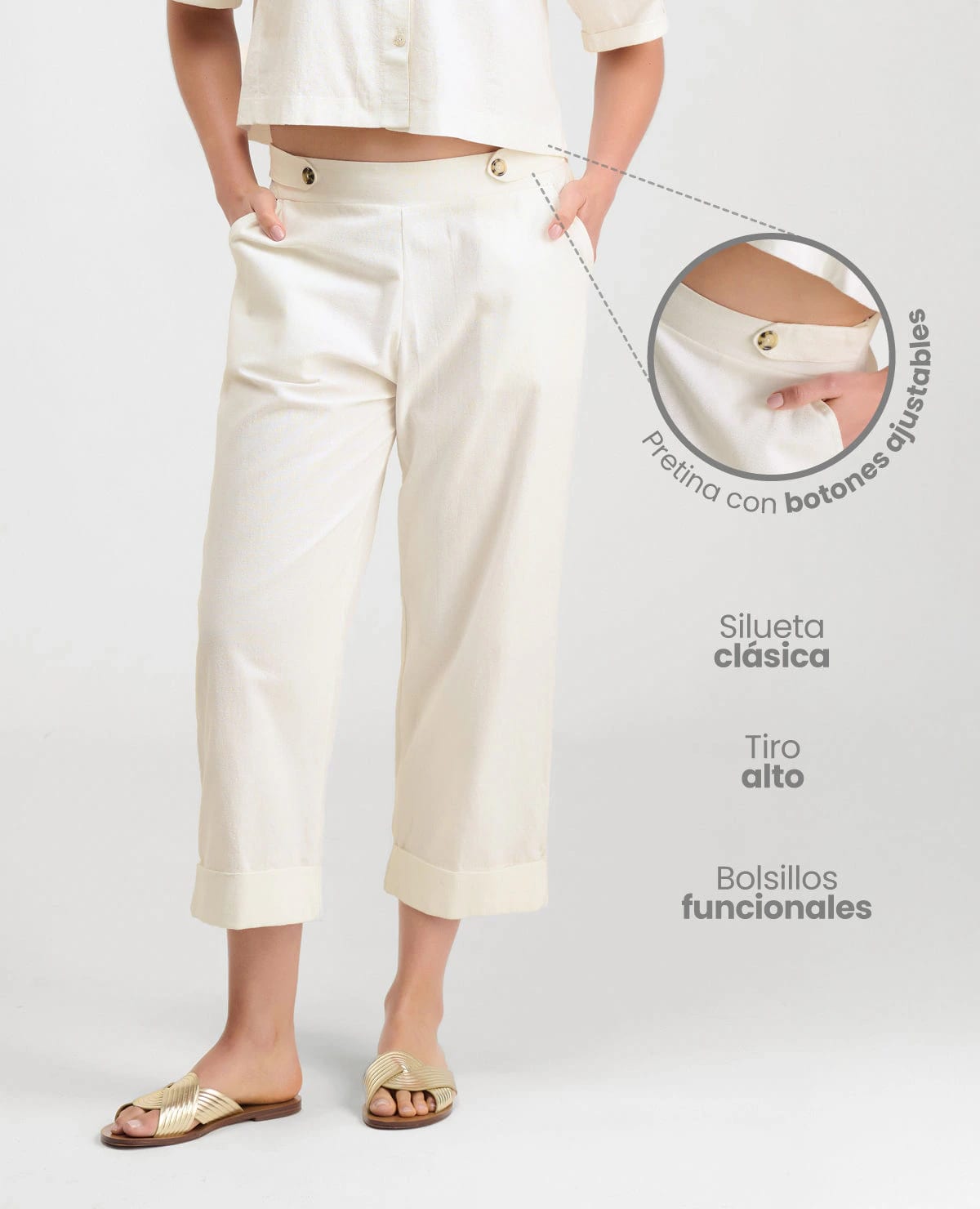 Pantalón | Silueta Clásica | Tiro Alto | Bota Recta - imagen 2