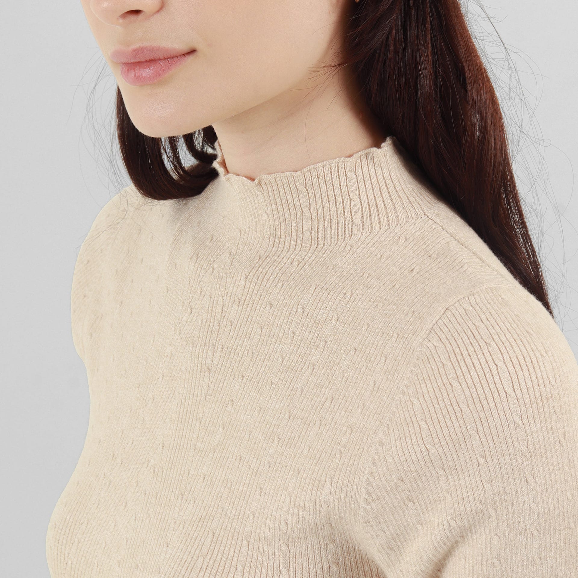 Sweater canale cuello alto manga corta - imagen 9