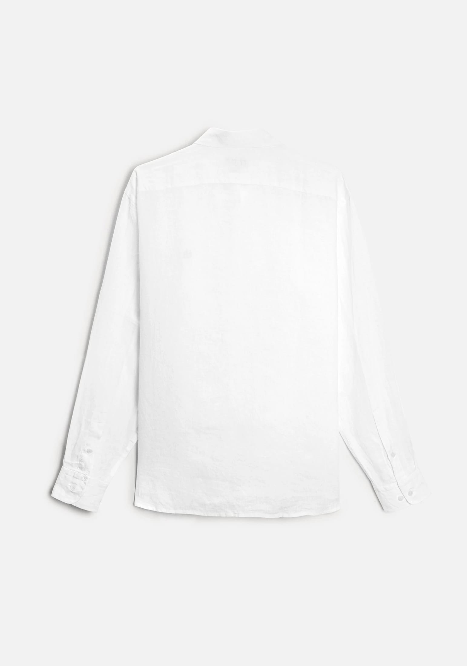 Camisa H Lino Unicolor L-Atn Blanco - imagen 4