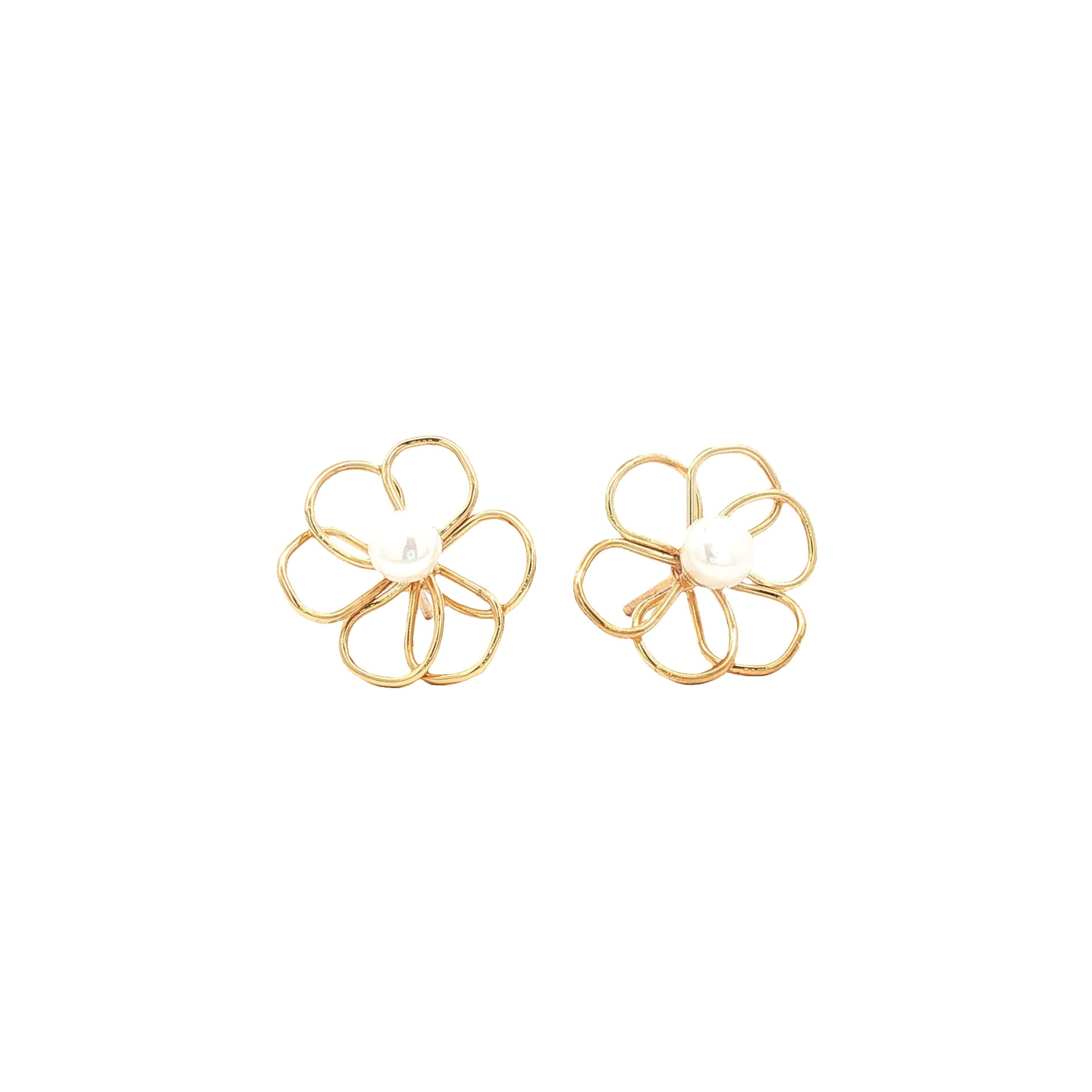Flower Pearl Earrings - imagen 1