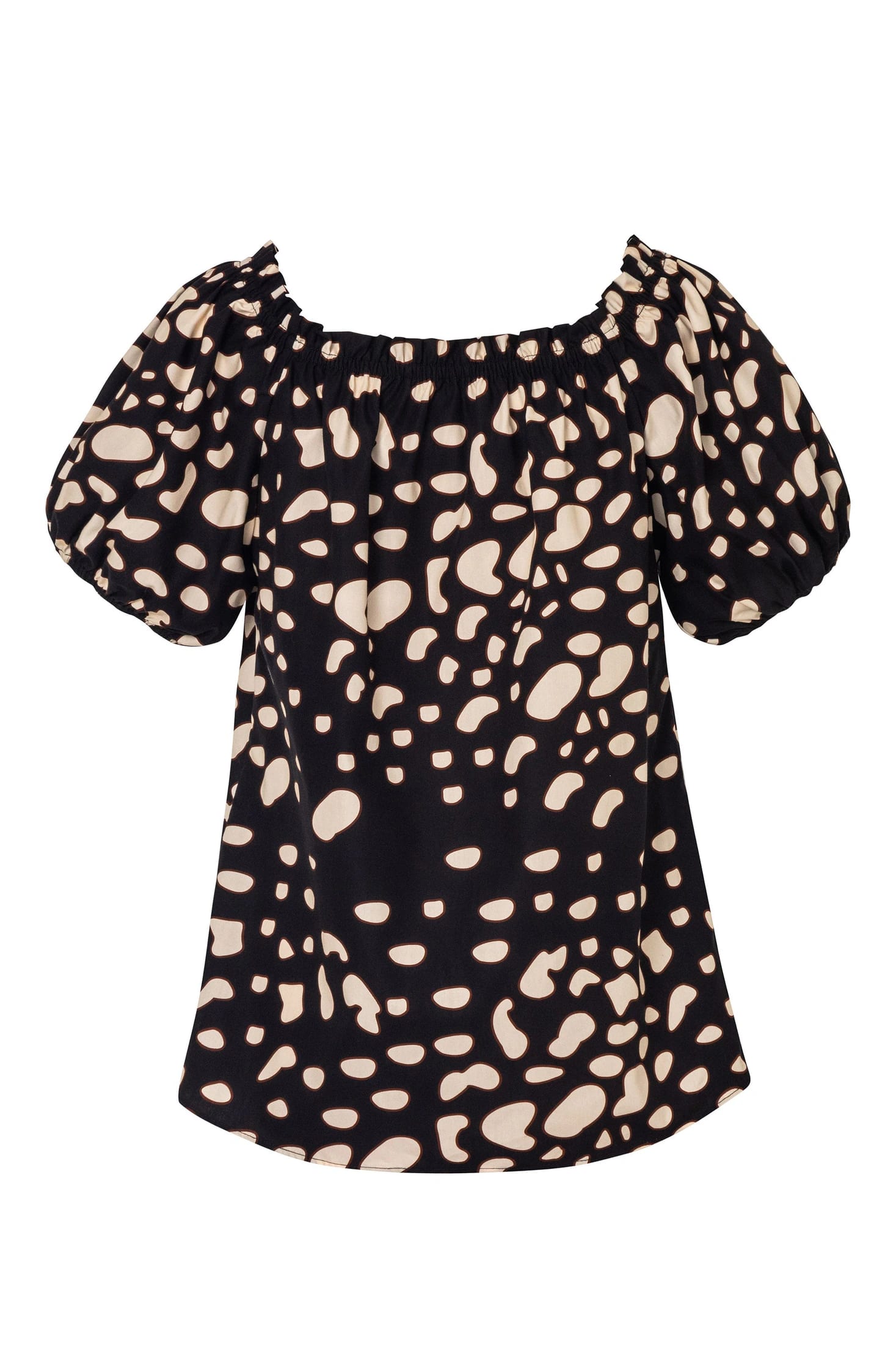 Julia Cotton Top / Black Night Ivory Pebbles - imagen 2