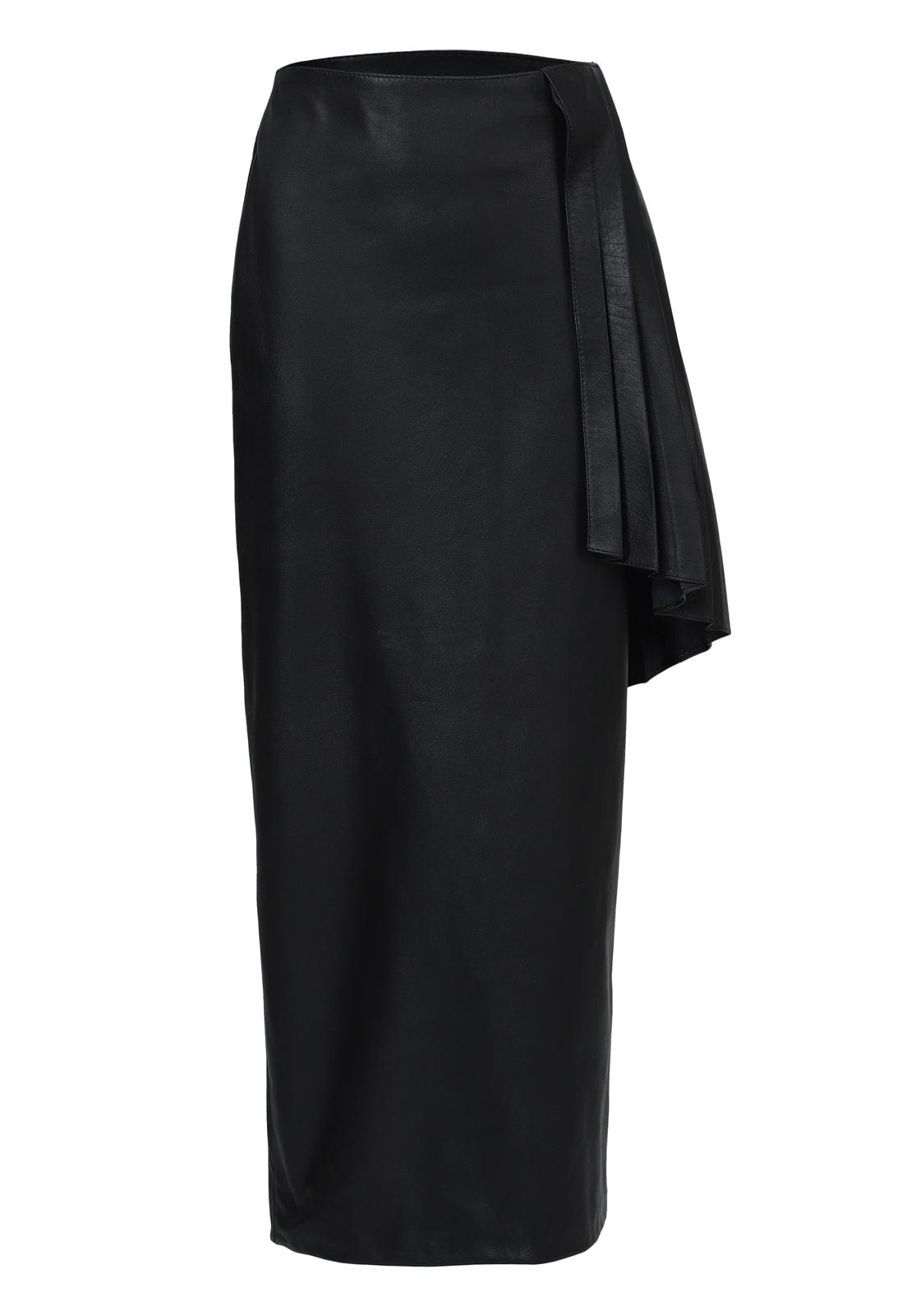 SIDE FAN LEATHER SKIRT - imagen 1