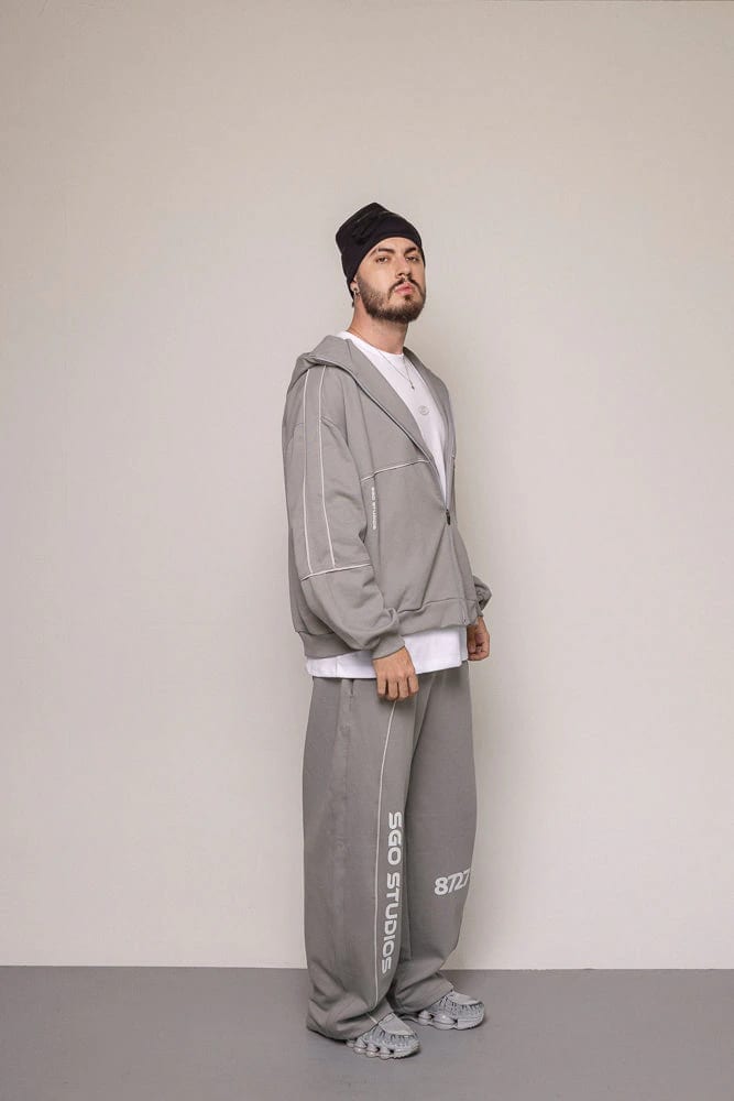 SET HOODIE Y SUDADERA 87/27-GRIS - imagen 3