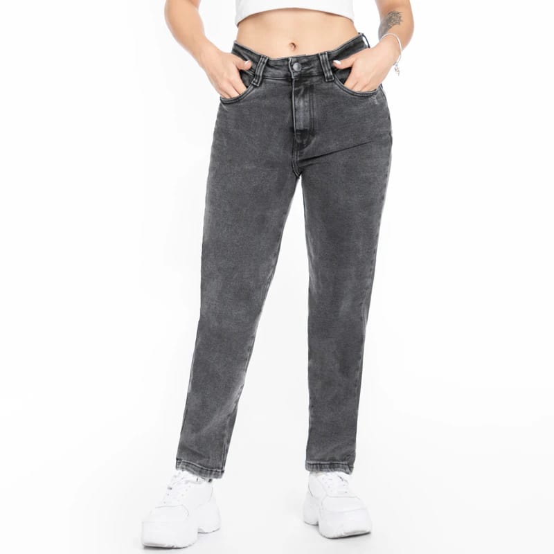 Jean Axspen Mom Fit Gris Humo AX-2091 - imagen 1