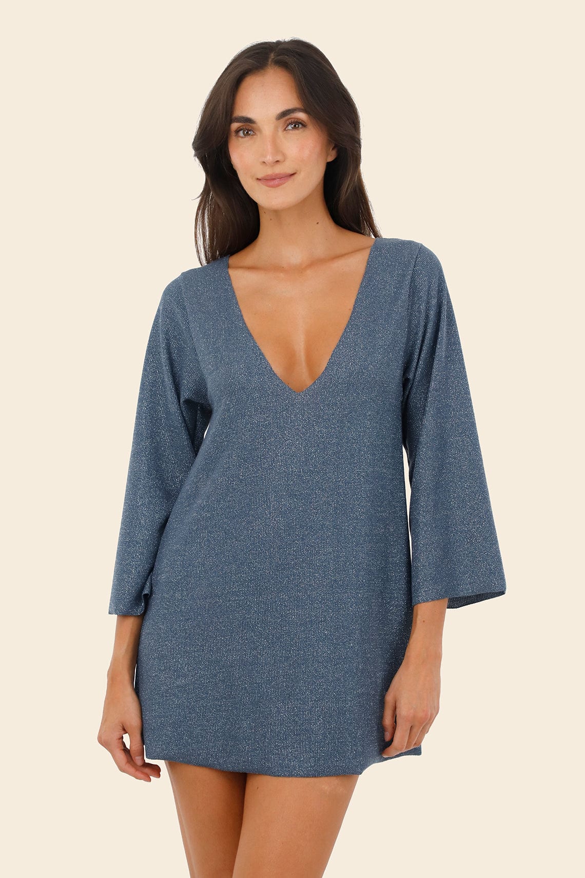 Textured Deep Blue Apogeo Dress - imagen 3