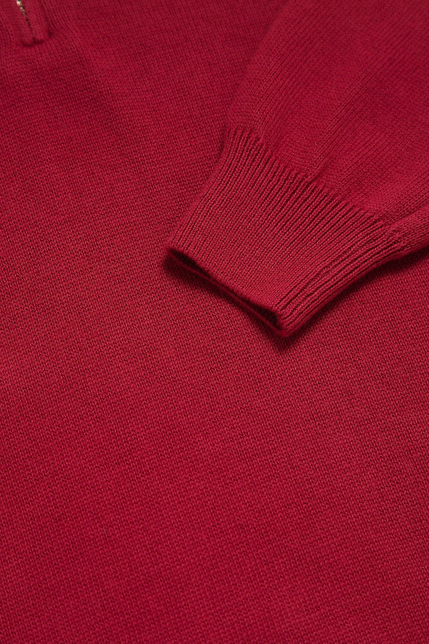 Saco Half Zip Algodón Vino - imagen 3