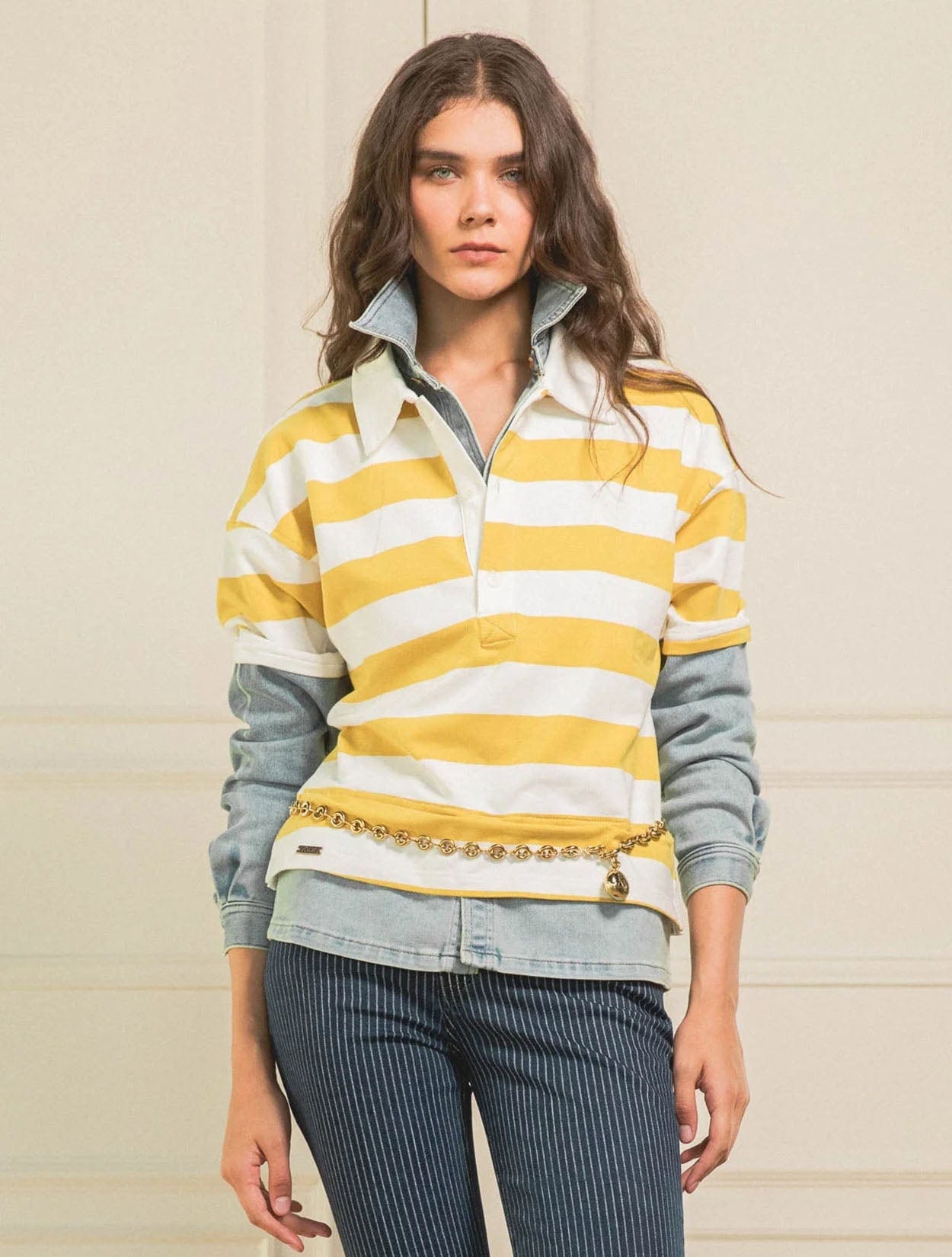 CAMISA POLO PREPPY LOVE MUSTARD - imagen 3