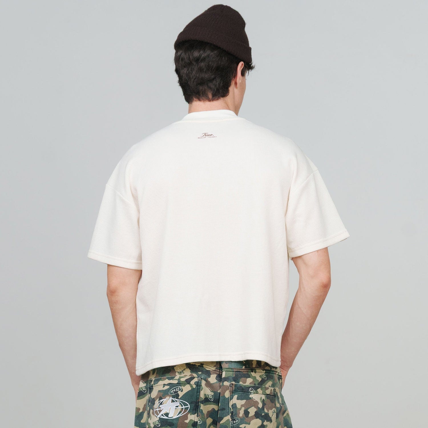 Textured Boxy Tee - Cream - imagen 2
