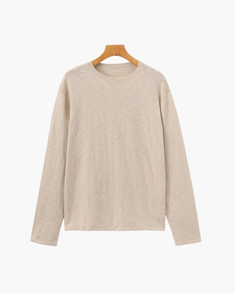 Linen Cotton Essential Crewneck - imagen 1