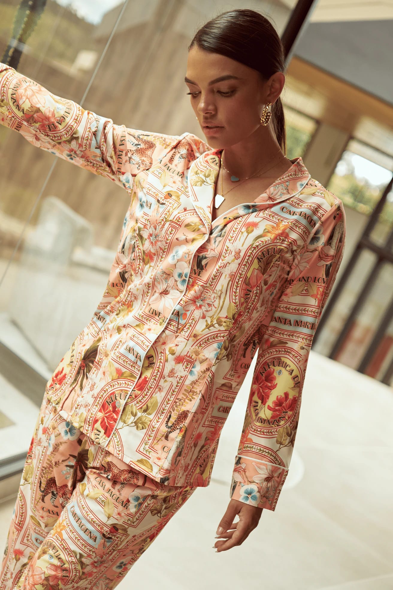 PIJAMA PANTALON SANTA MARTA PINK - imagen 2