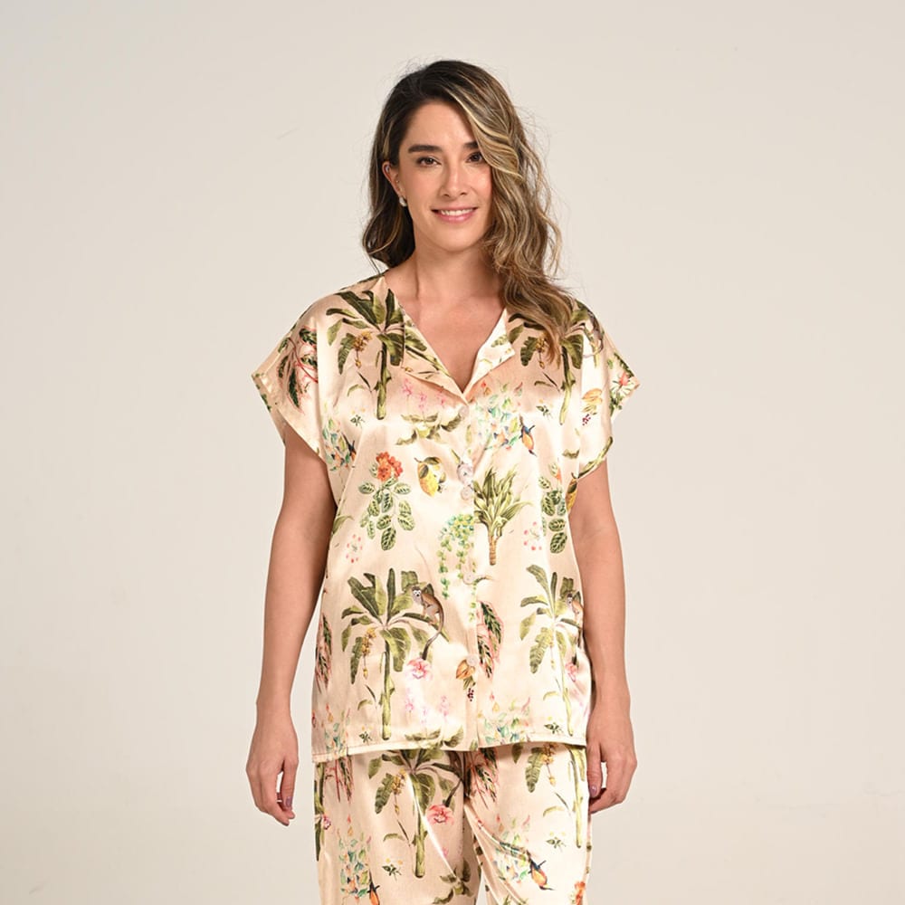 Camisa Manga Corta Silueta Suelta Estampado Amazonas - imagen 1