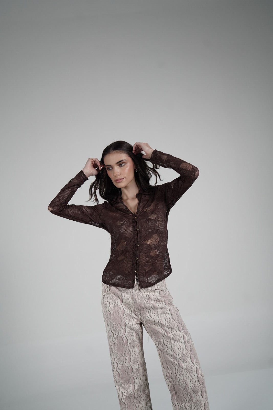Lace Blouse (Marrón) - imagen 7
